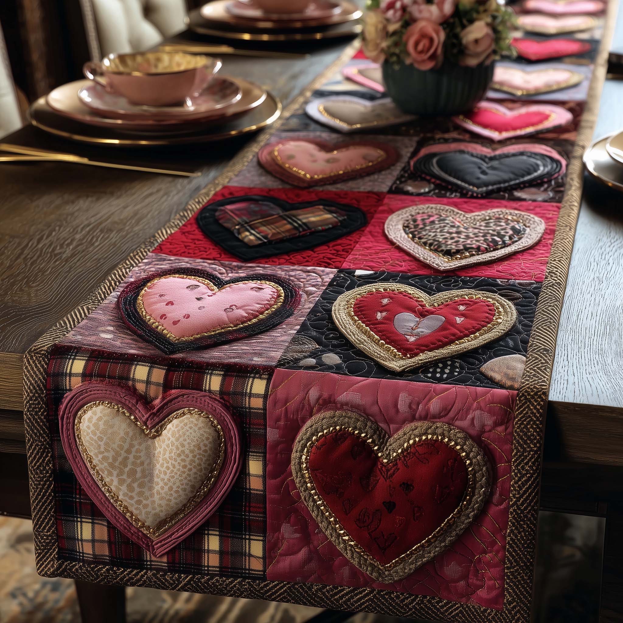 Love Stitches Quilted Table Runner GFTOTP16026
