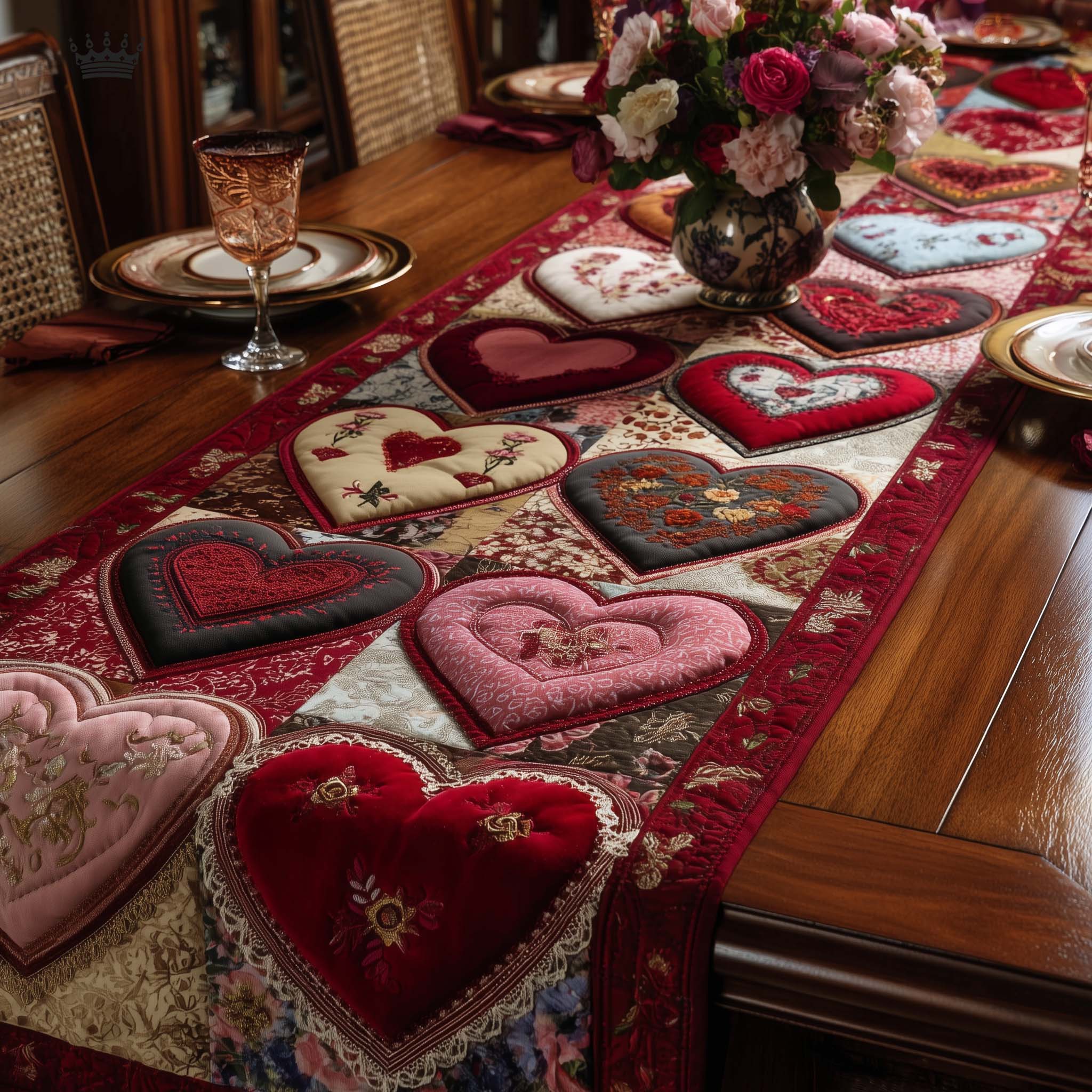 Love Stitches Quilted Table Runner GFTOTP16027