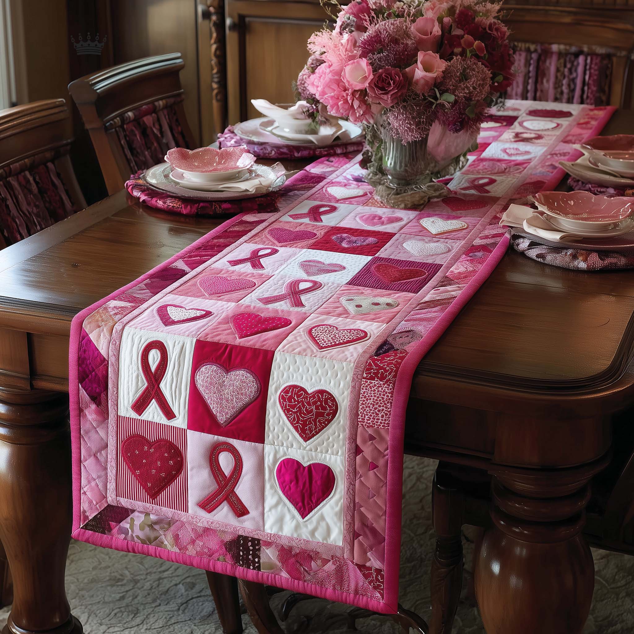 Courage Ribbon Quilted Table Runner GFTOTP16186
