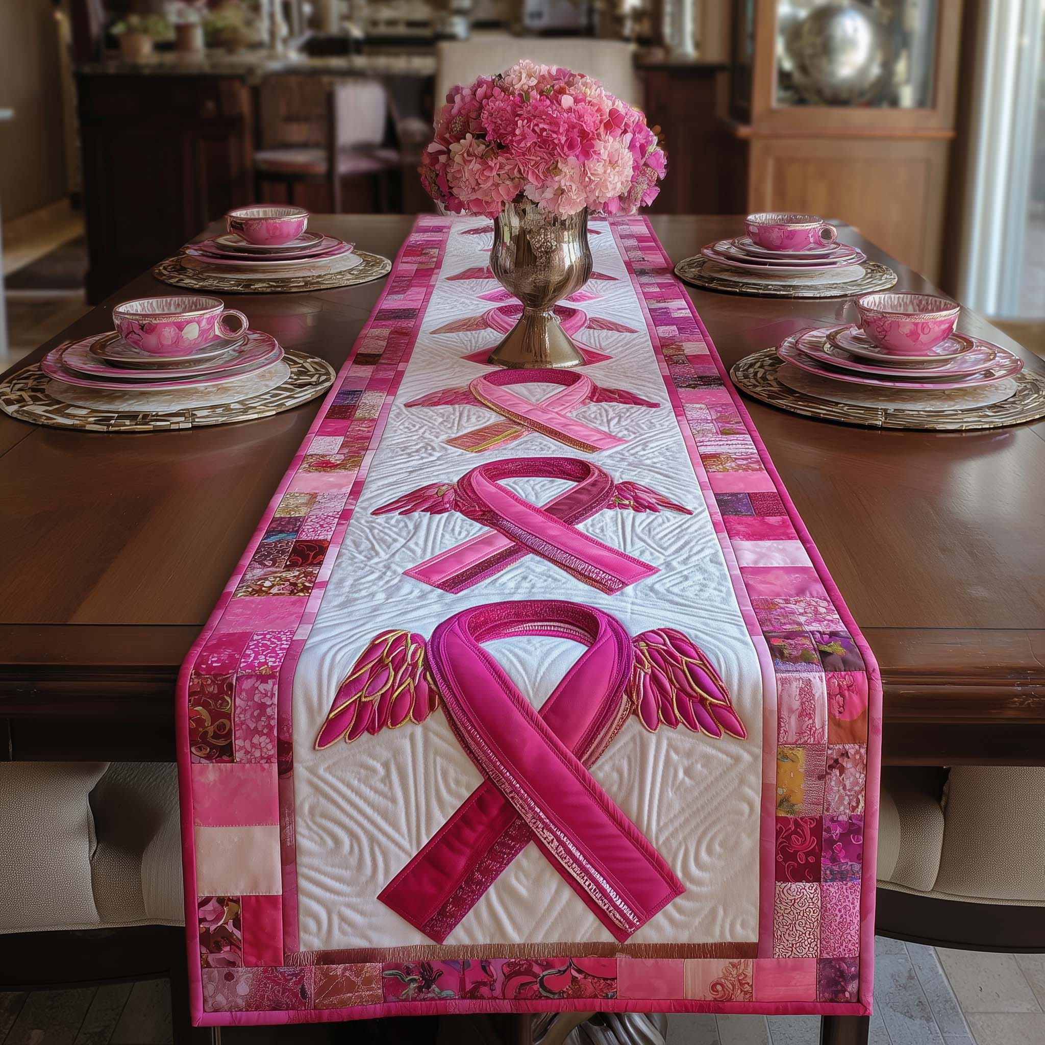 Courage Ribbon Quilted Table Runner GFTOTP16187