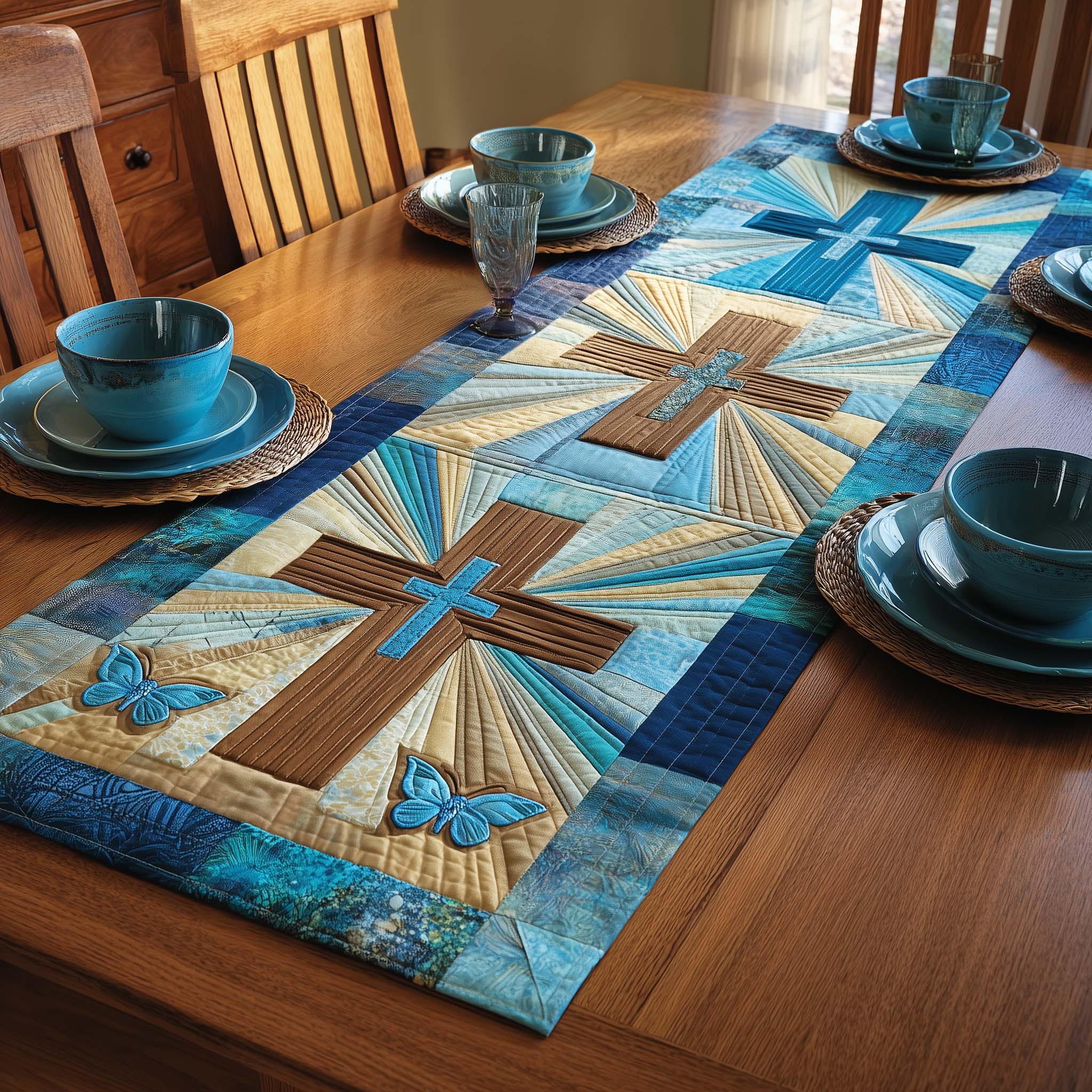 Faithful Sunrise Quilted Table Runner GFTOTP16981