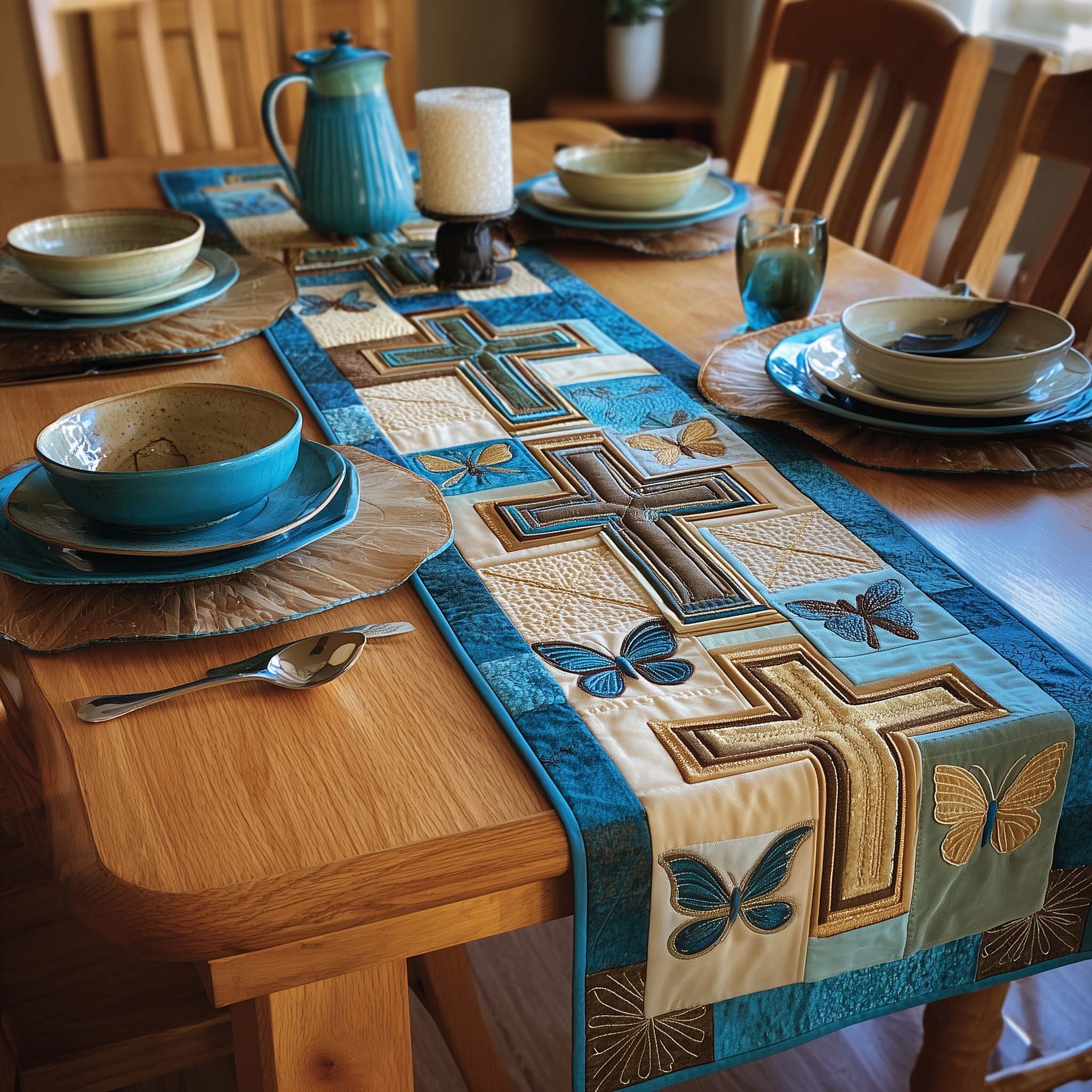Faithful Sunrise Quilted Table Runner GFTOTP16982