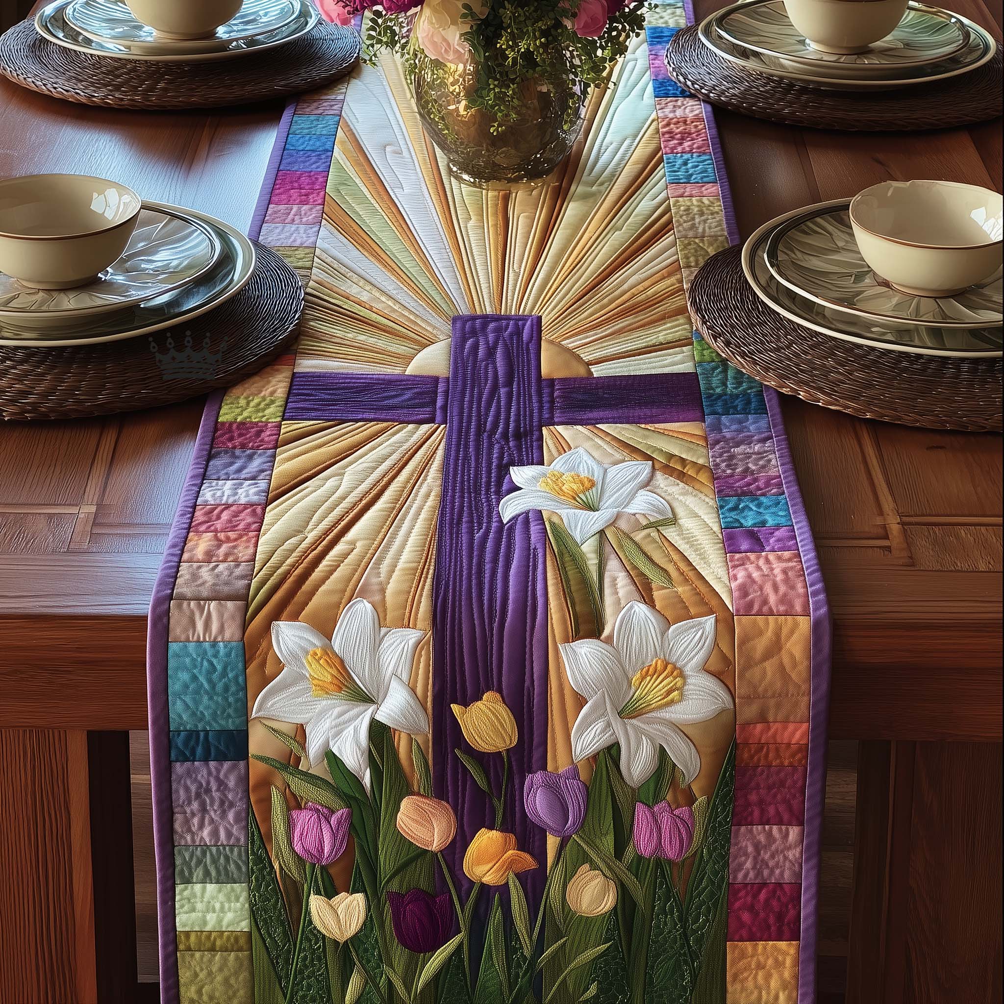 Faithful Sunrise Quilted Table Runner GFTOTP16984