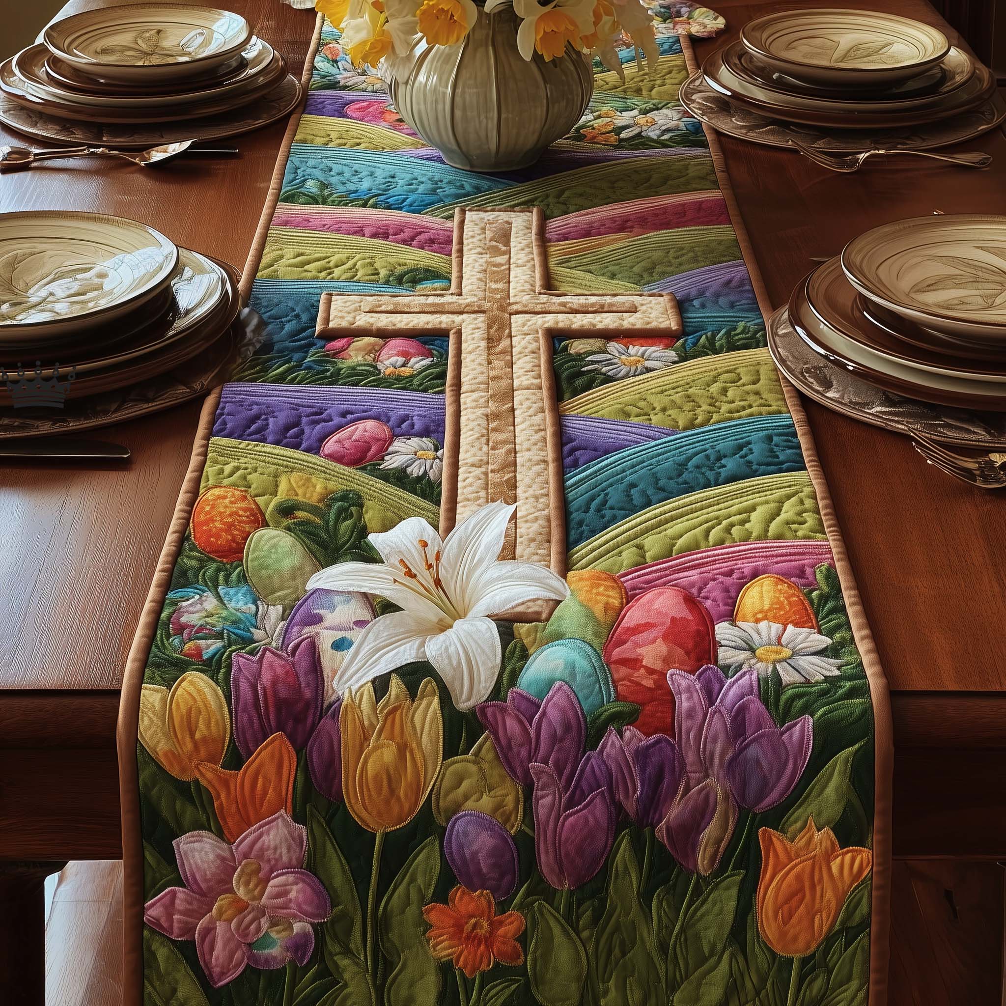Faithful Sunrise Quilted Table Runner GFTOTP16985