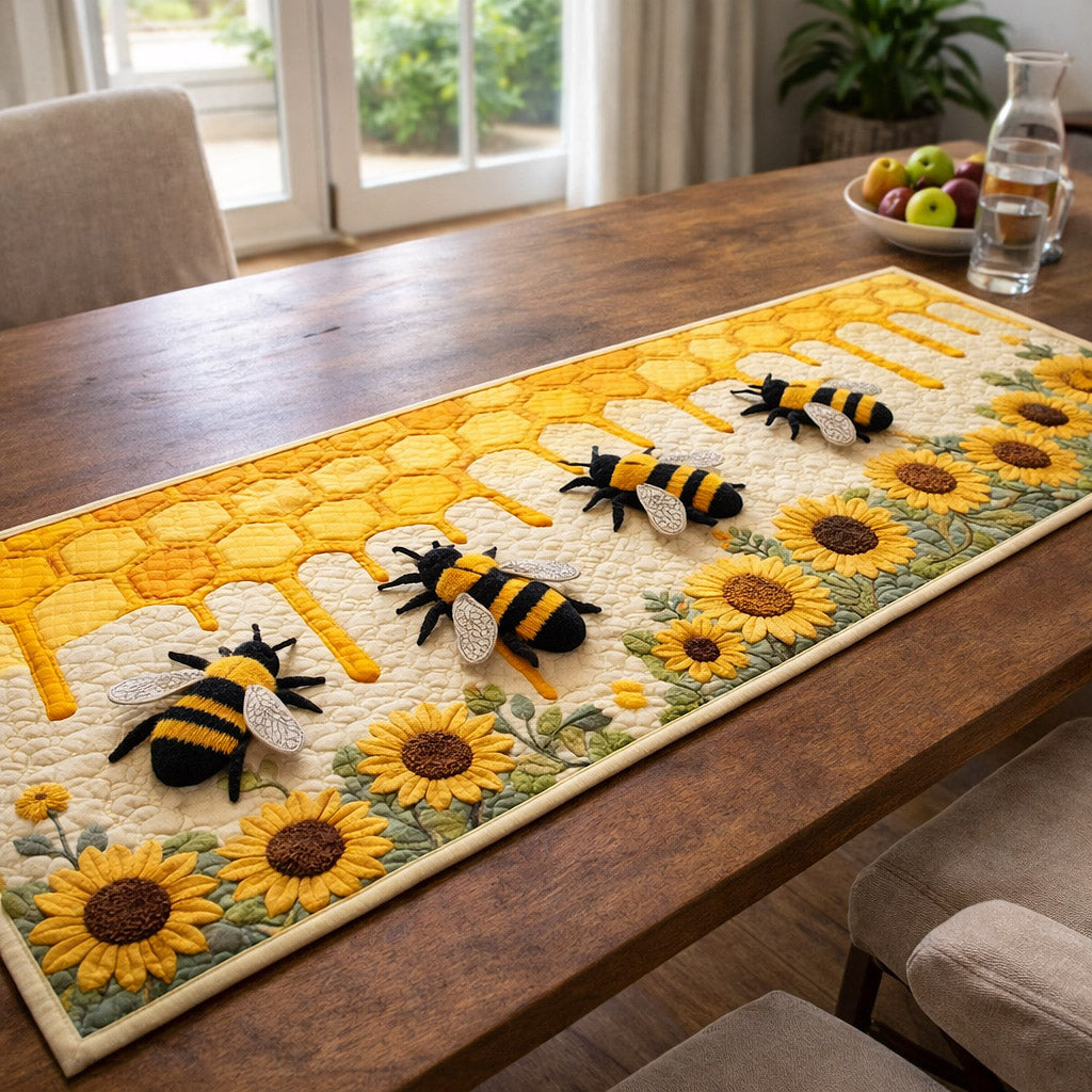 Honey Buzz Quilted Table Runner GFTOTP17494