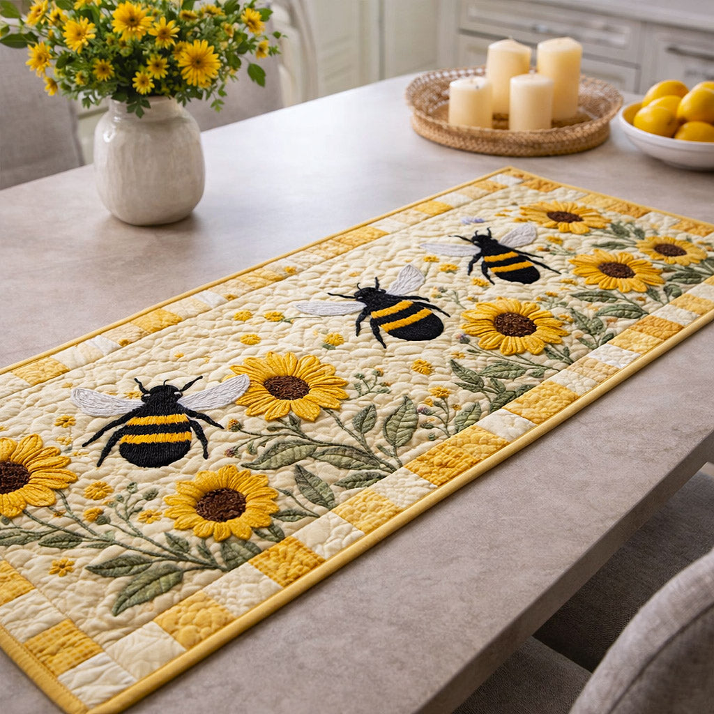 Honey Buzz Quilted Table Runner GFTOTP17495