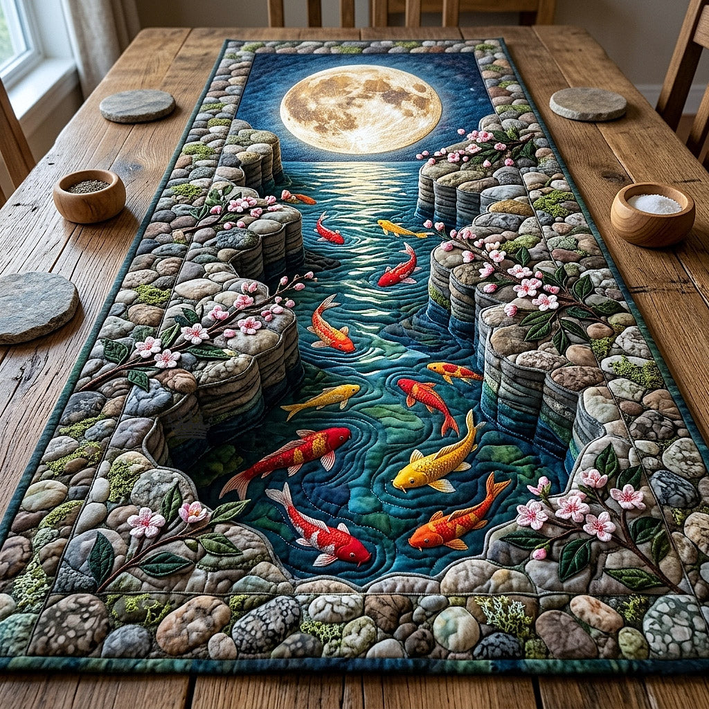 Koi Serenity Quilted Table Runner GFTOTP17889