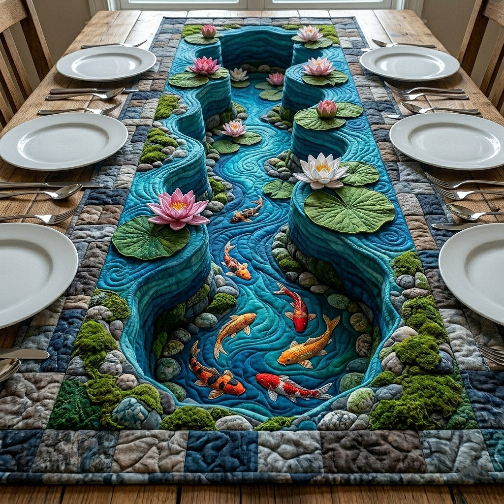 Koi Serenity Quilted Table Runner GFTOTP17893
