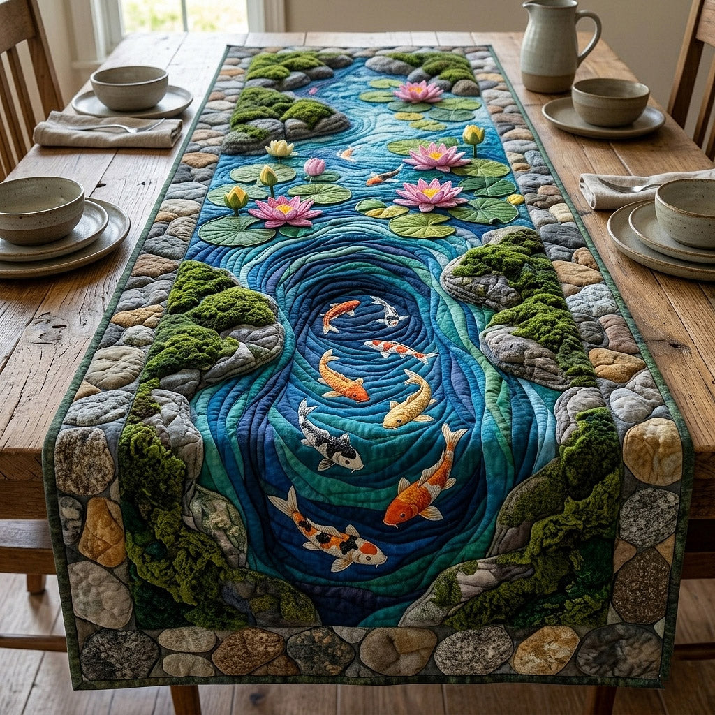 Koi Serenity Quilted Table Runner GFTOTP17894
