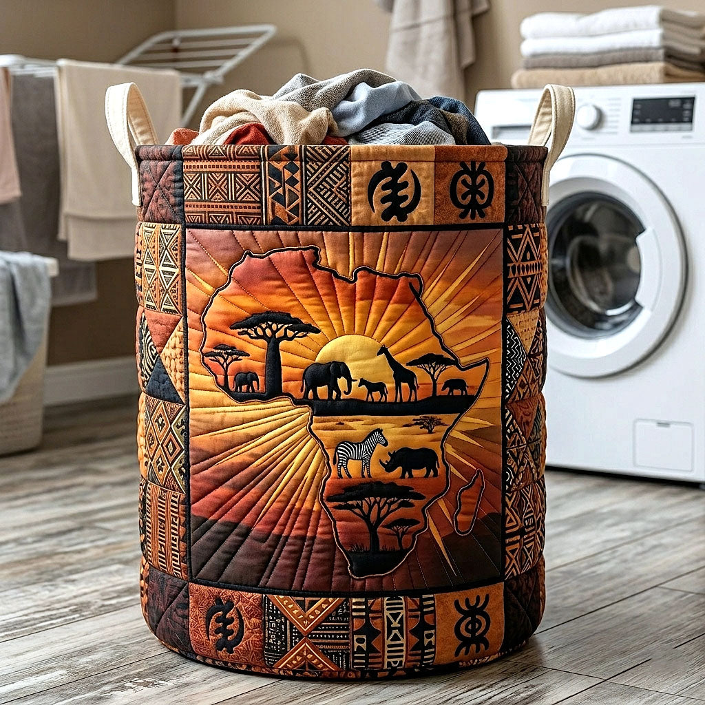 Africa Legacy Quilted Laundry Basket GFTOTP18141