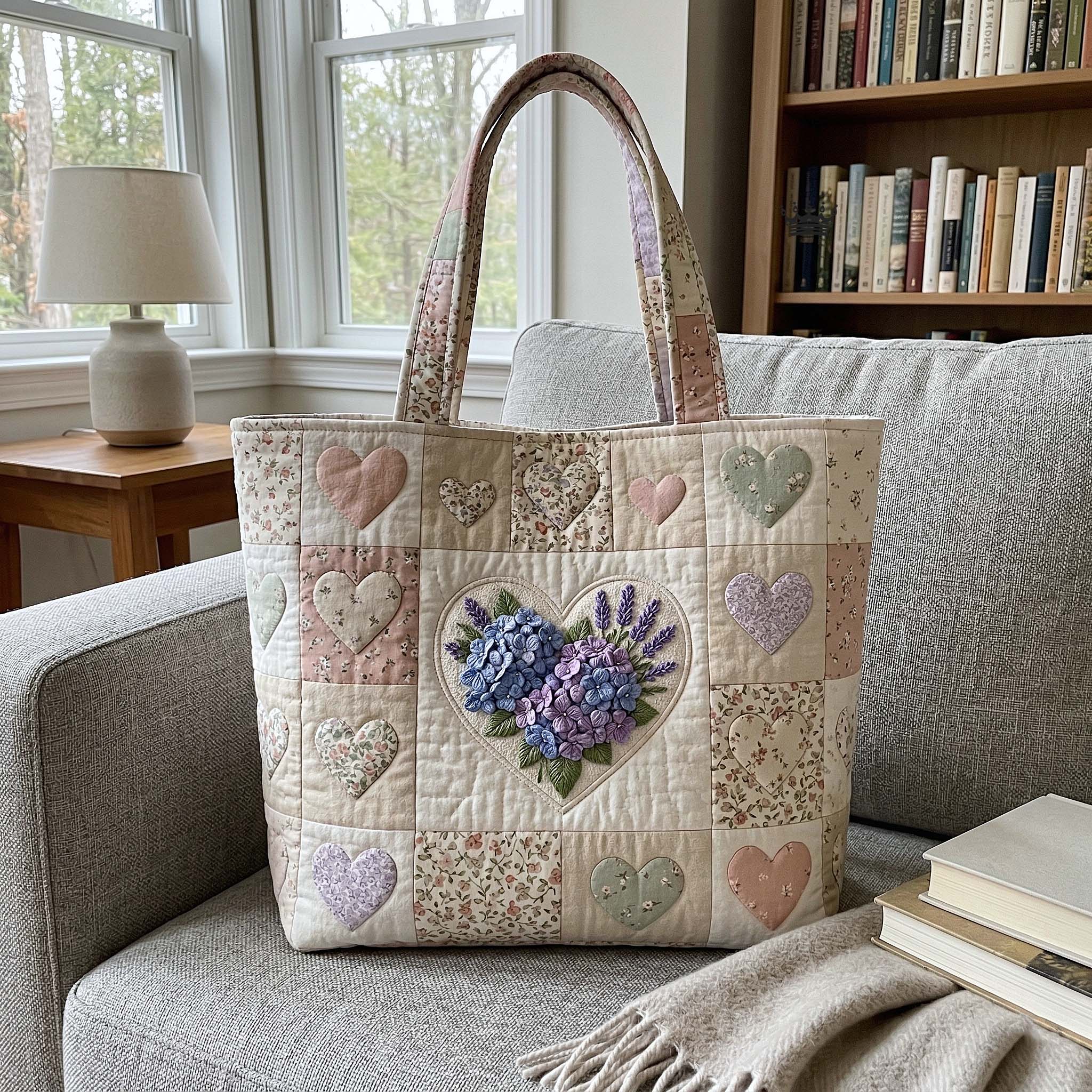 Flower Patchwork Quilted Tote Bag GFTOTP18171