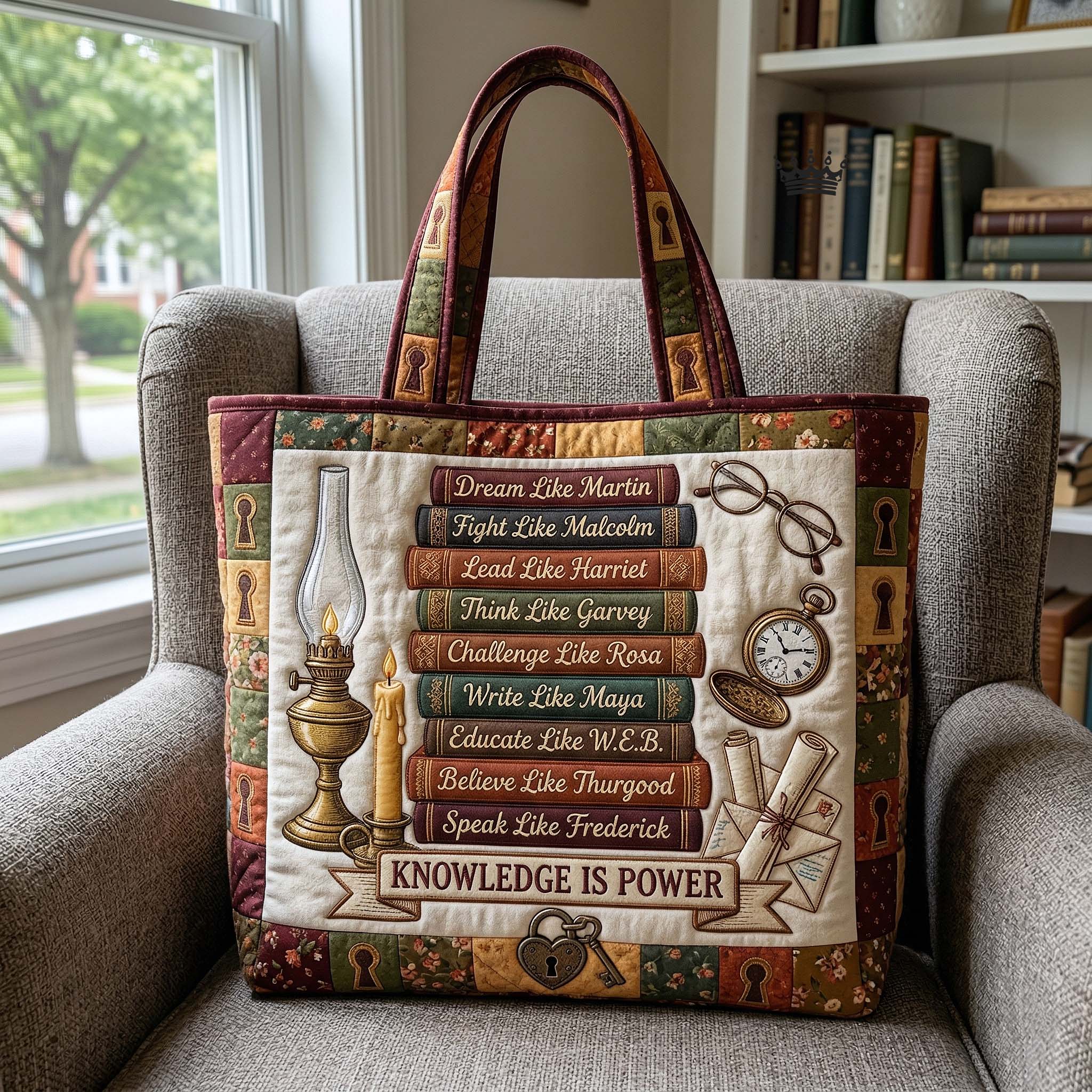 Ebony Reader Quilted Tote Bag GFTOTP18232