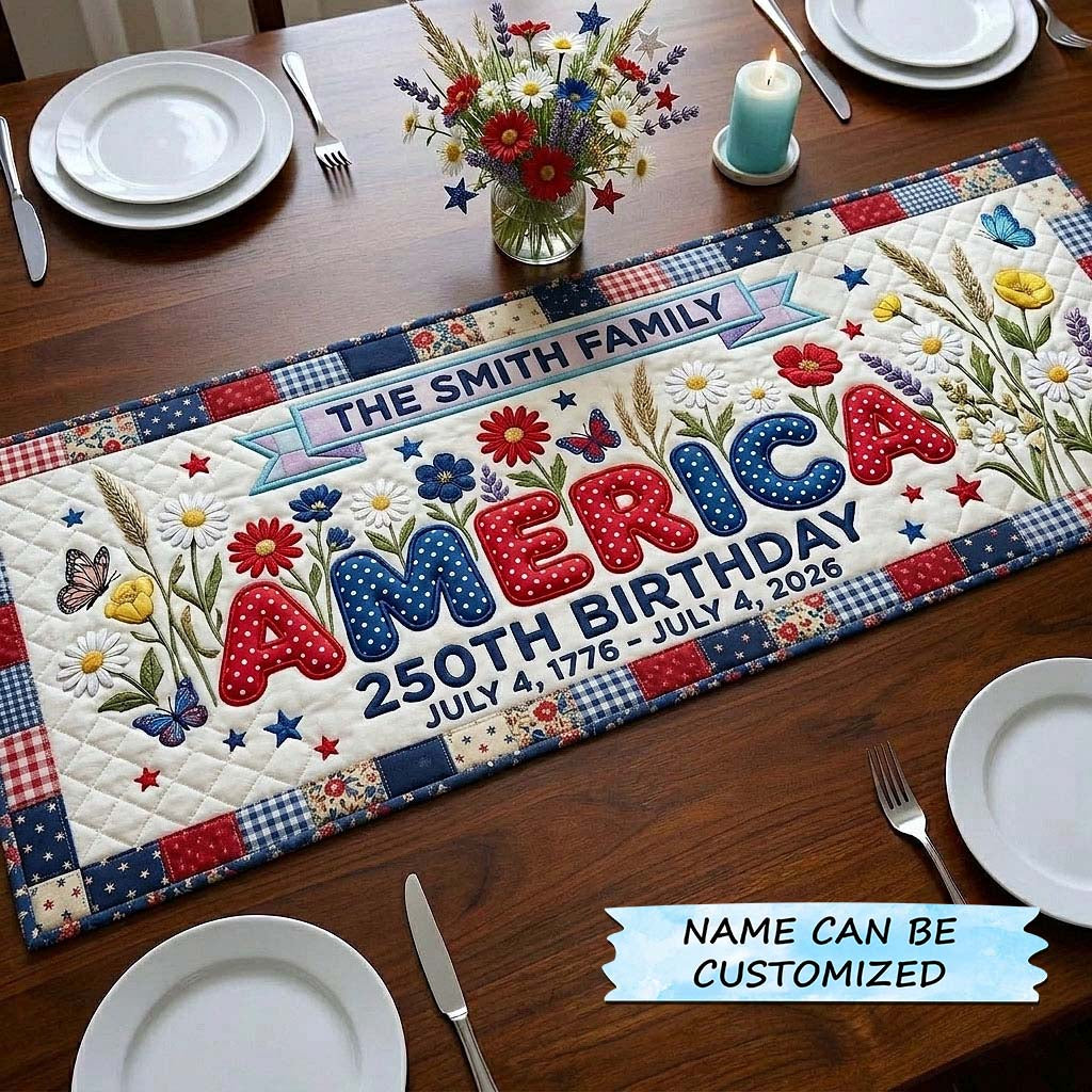 America 250th Anniversary Quilted Table Runner QTCUZ GFTOTP18409