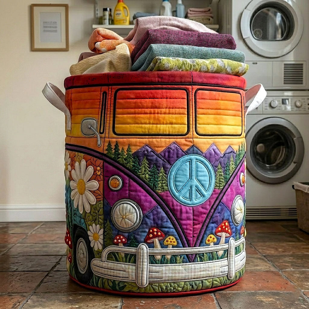 Hippie Van Quilted Laundry Basket GFTOTP18768