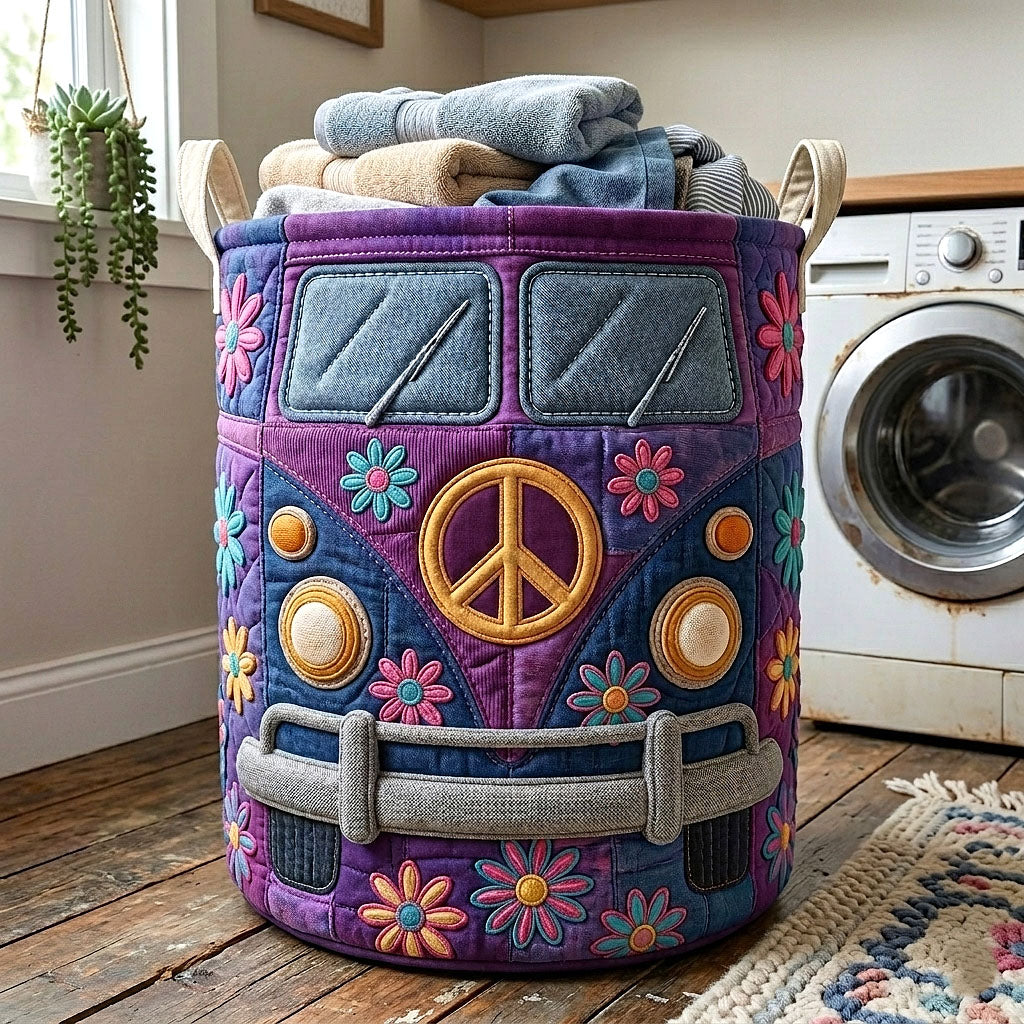 Hippie Van Quilted Laundry Basket GFTOTP18770
