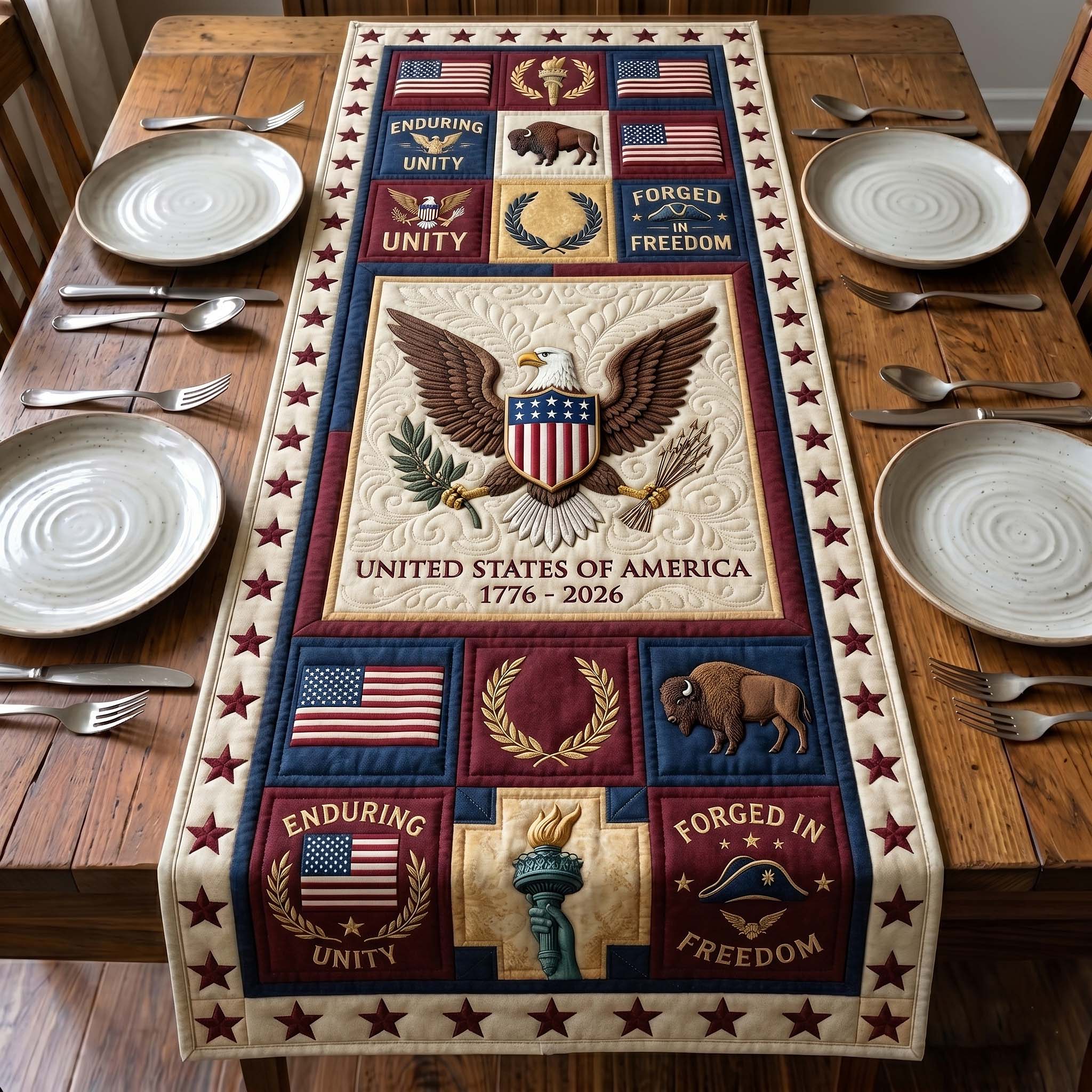 Heritage Patch Quilted Table Runner GFTOTP18798