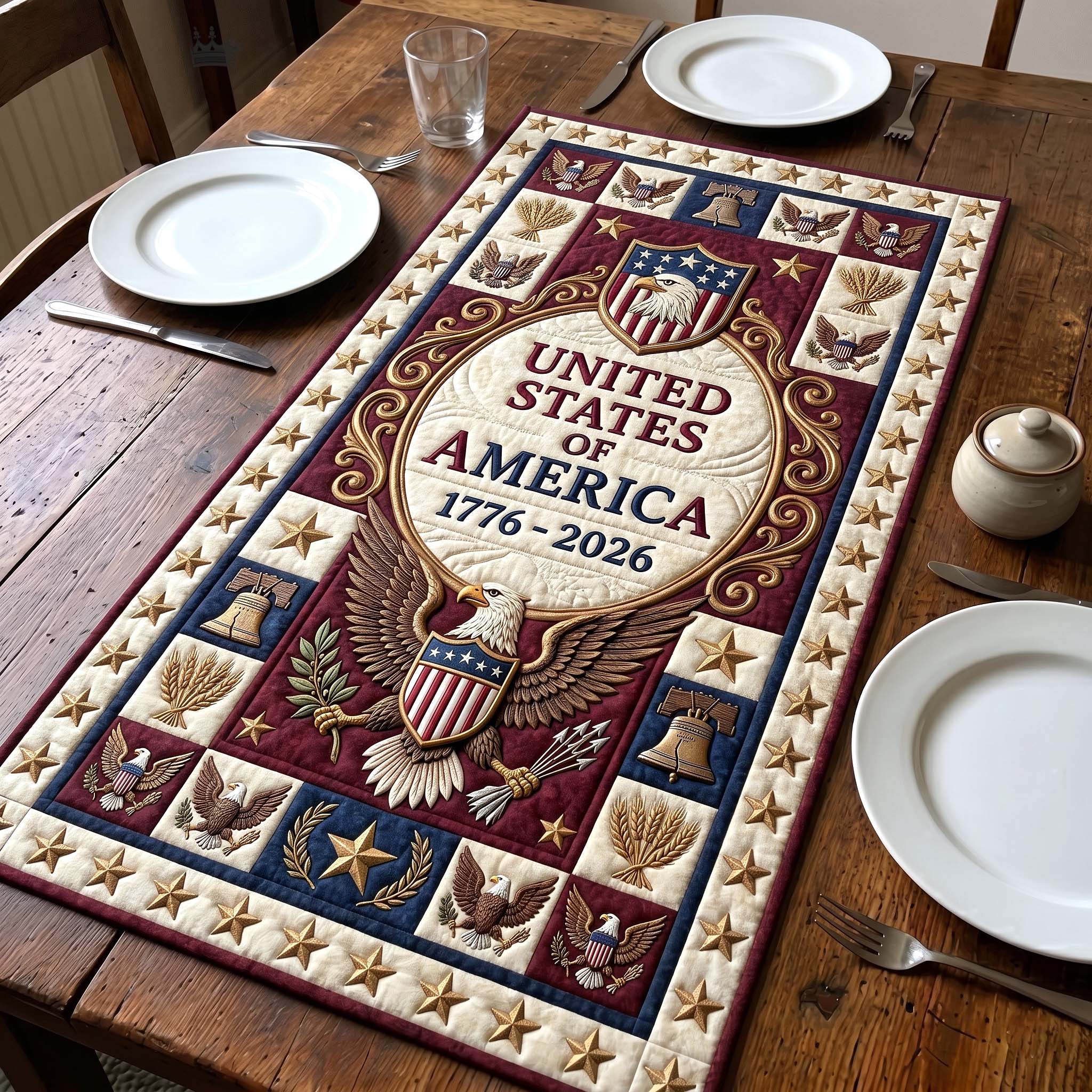 Heritage Patch Quilted Table Runner GFTOTP18803
