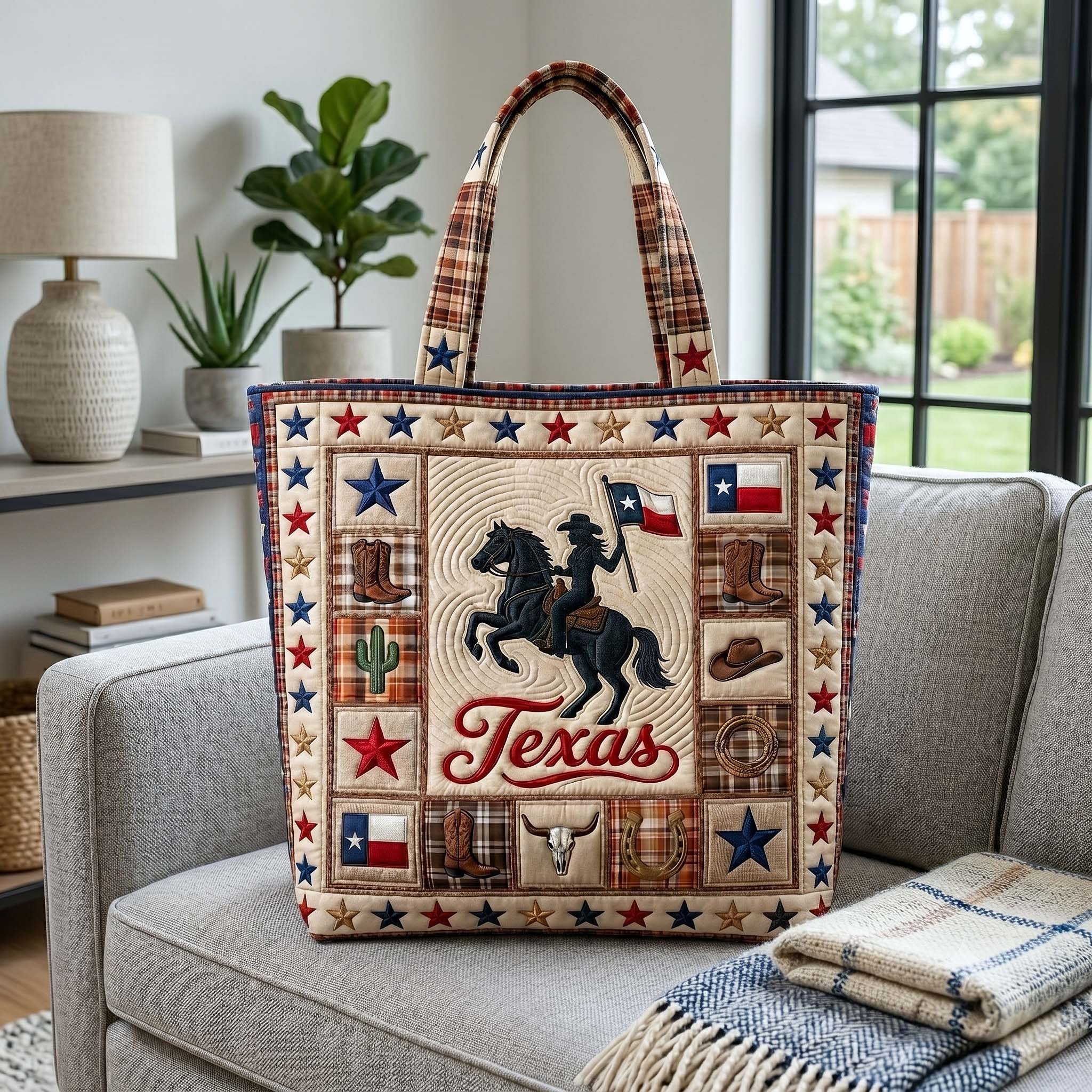 Bluebonnet State Quilted Tote Bag GFTOTP19159