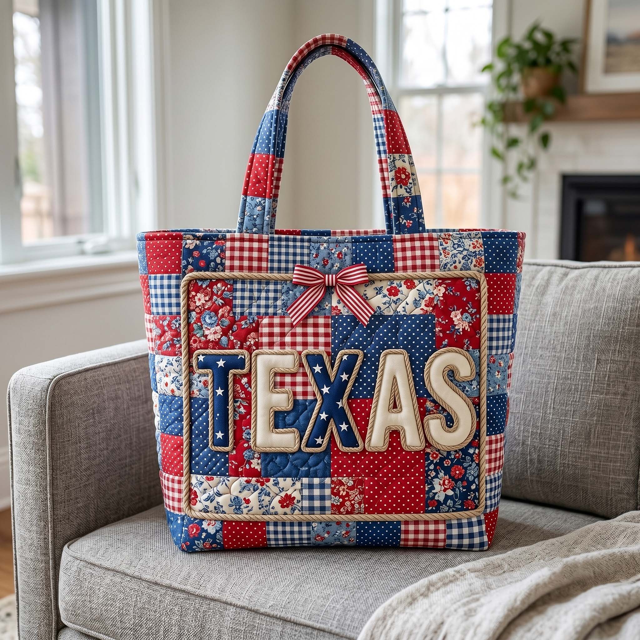 Bluebonnet State Quilted Tote Bag GFTOTP19161