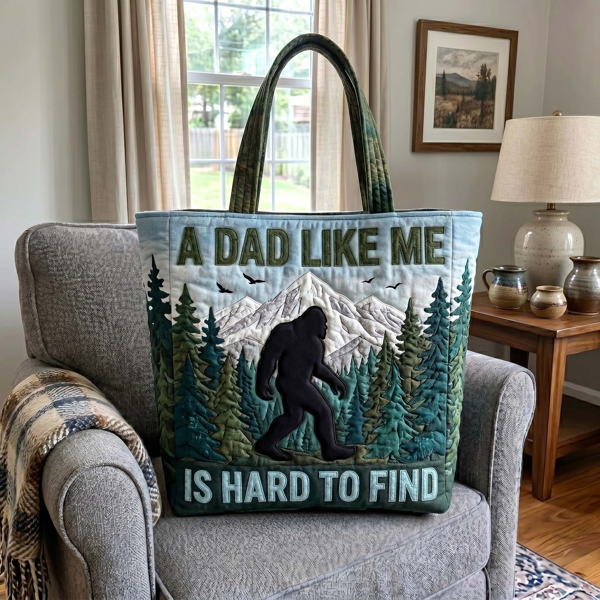 Sasquatch Dad Quilted Tote Bag GFTOTP19197