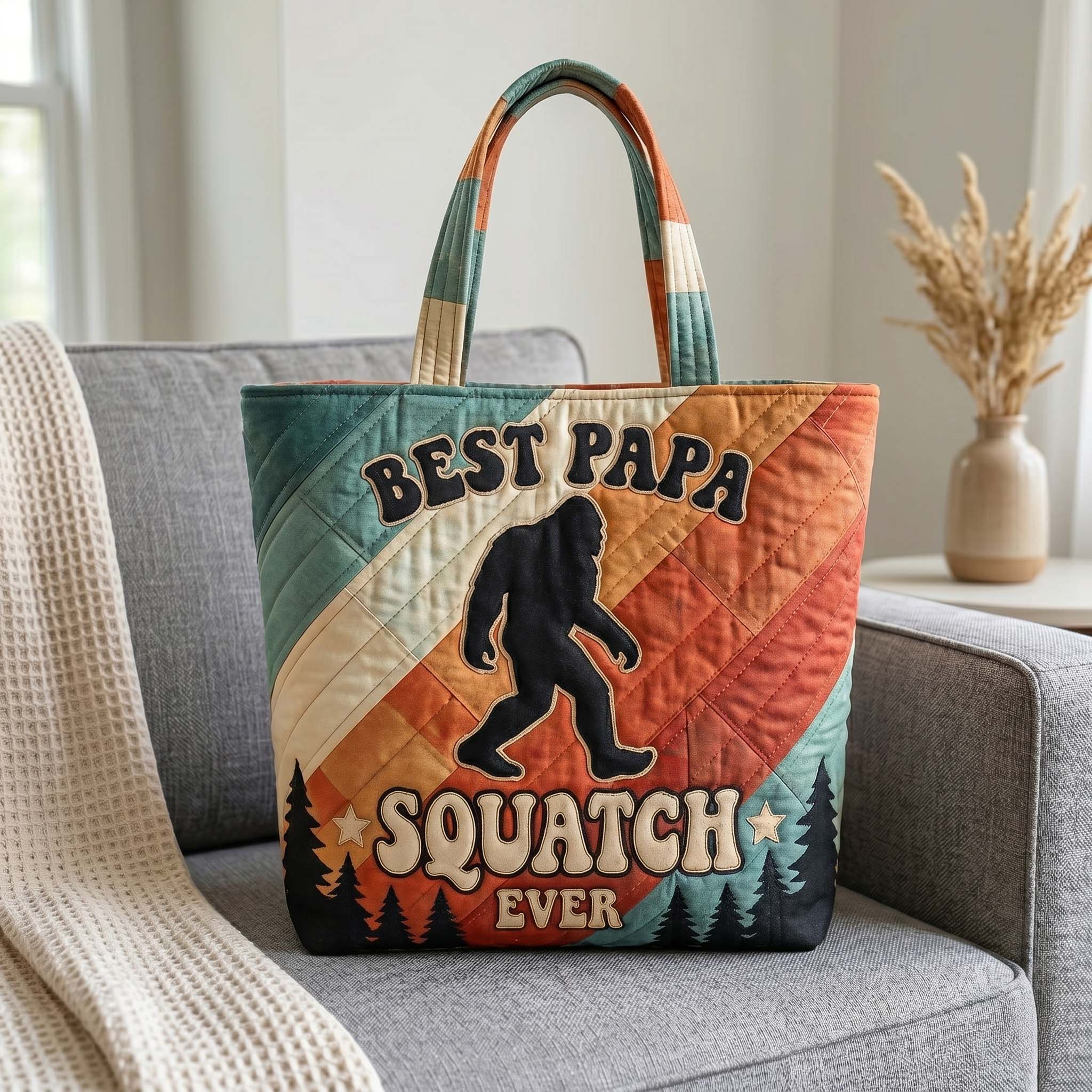 Sasquatch Dad Quilted Tote Bag GFTOTP19198