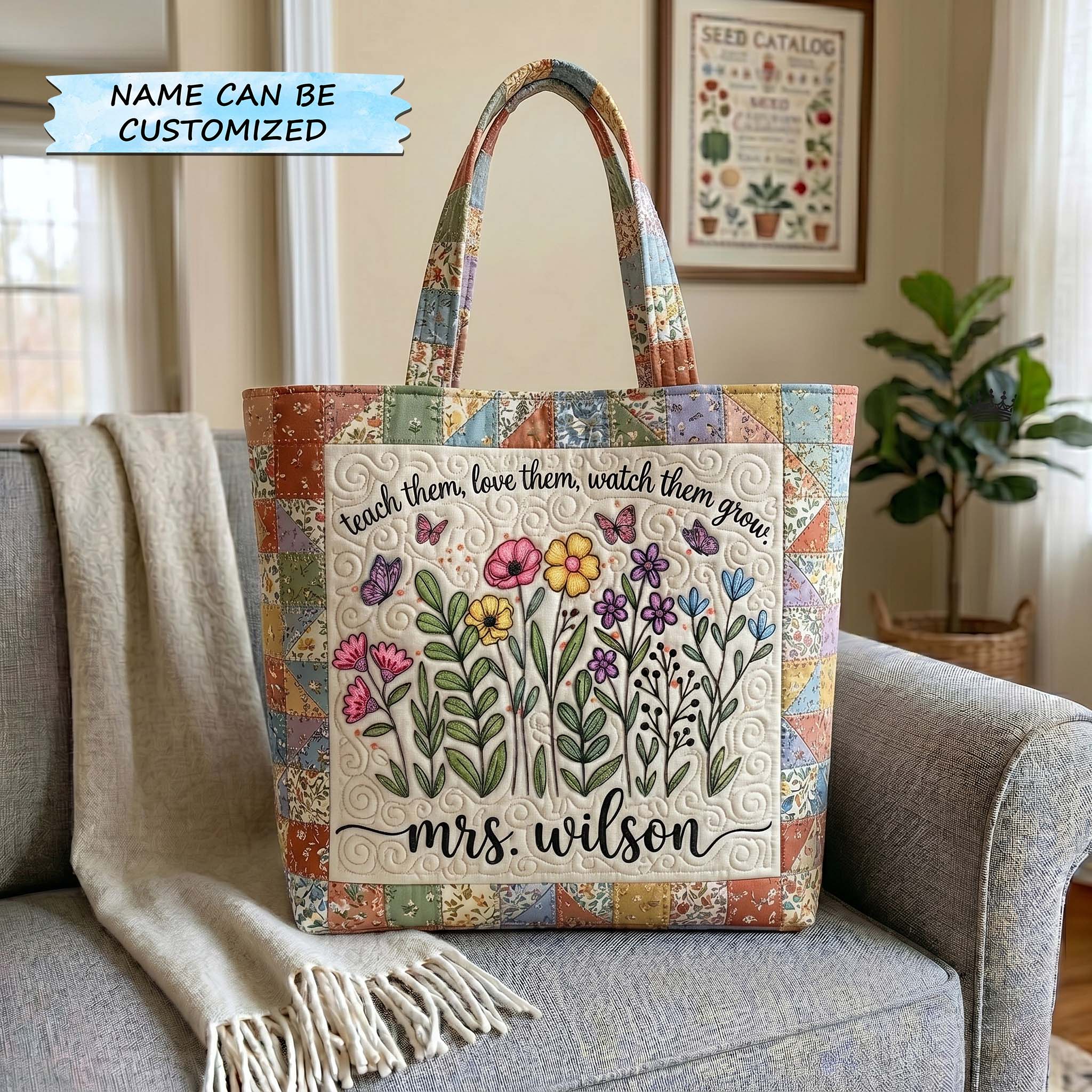 Teaching Heart Quilted Tote Bag QTCUZ GFTOTP19346
