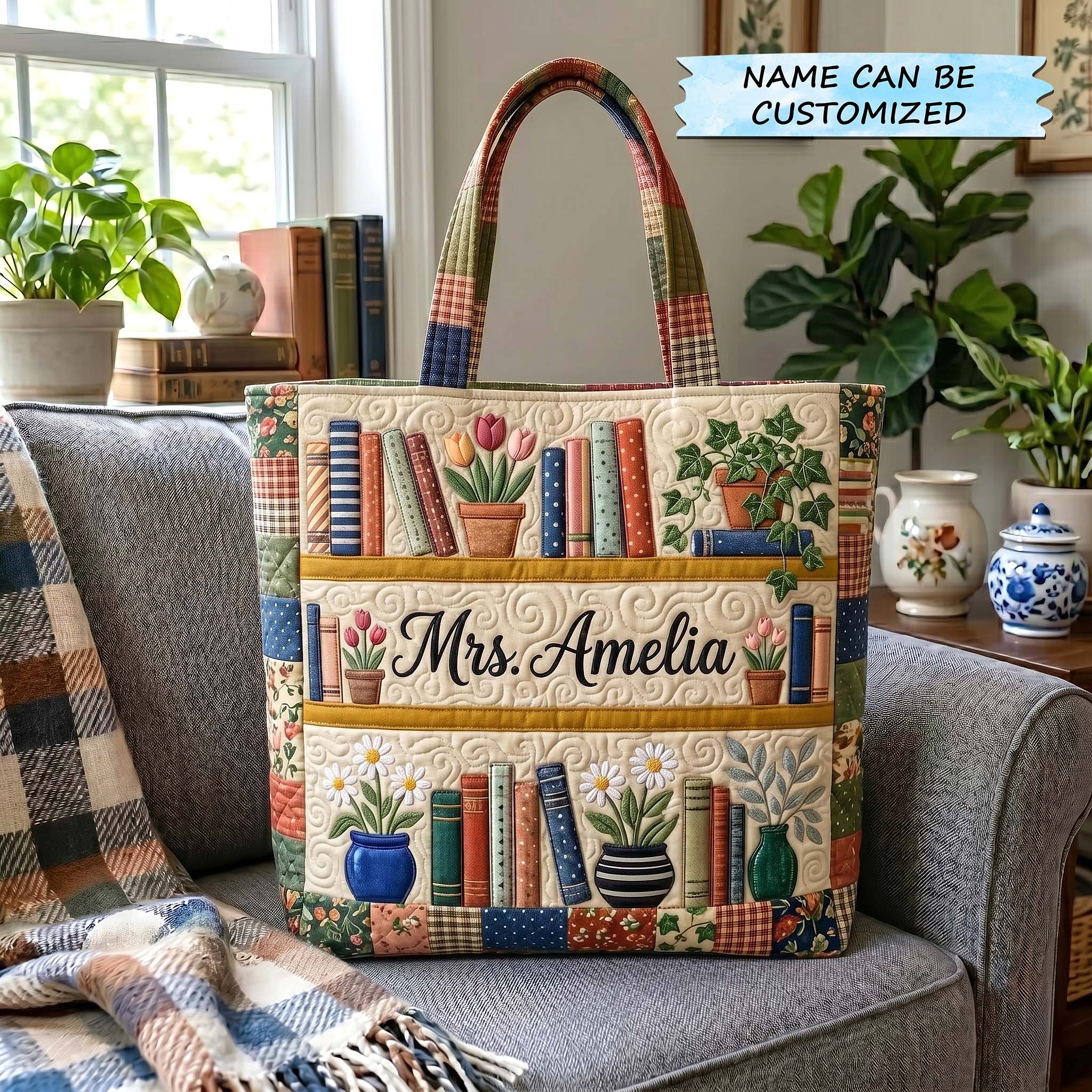 Teaching Heart Quilted Tote Bag QTCUZ GFTOTP19347