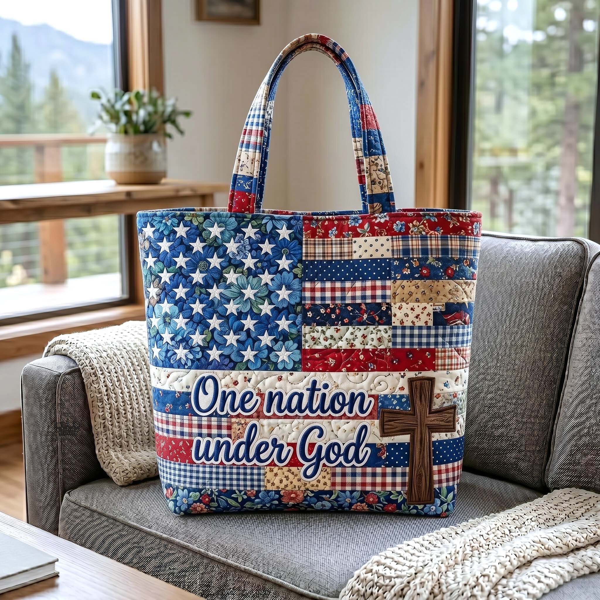 Faith Liberty Quilted Tote Bag GFTOTP19498