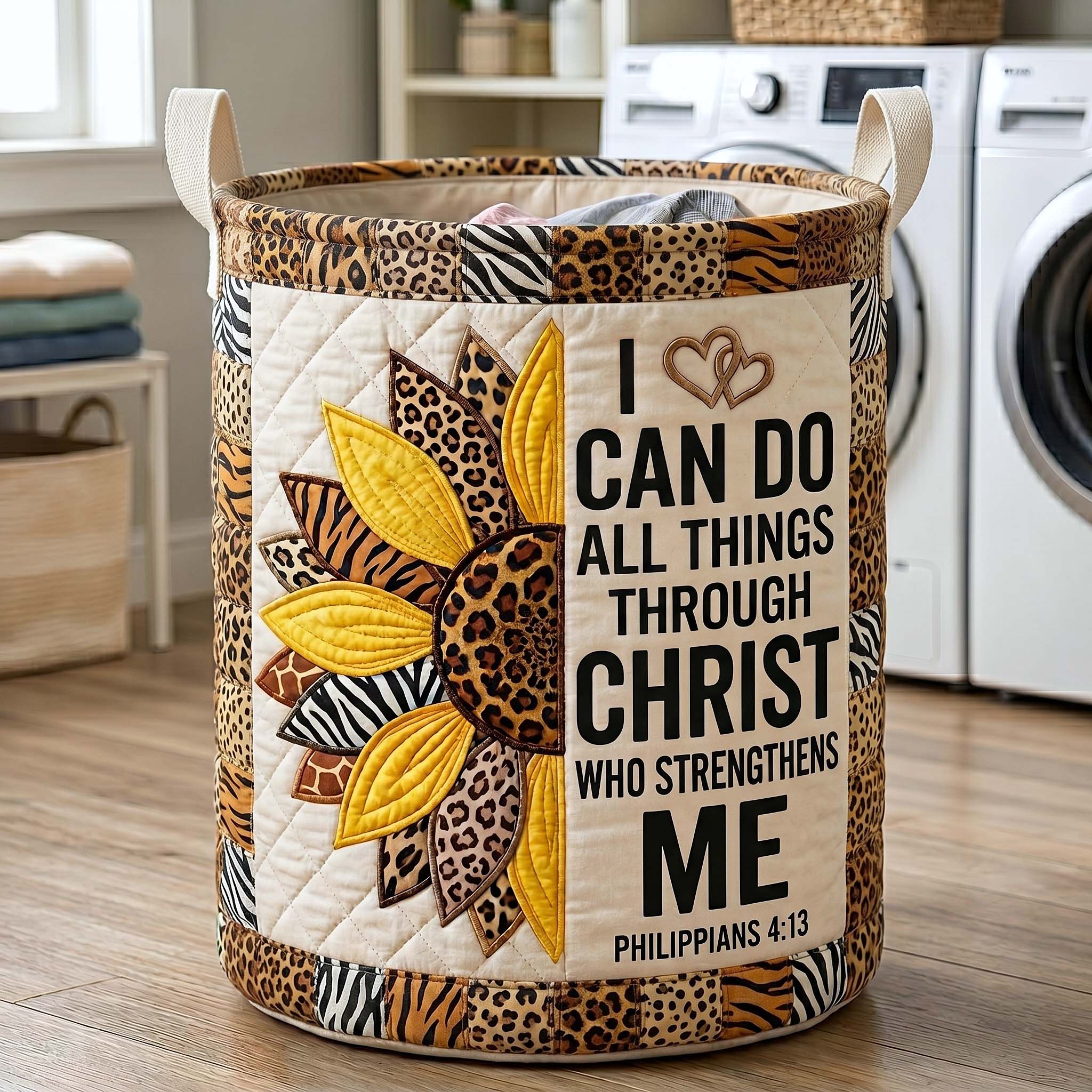 Grace Garden Quilted Laundry Basket GFTOTP19540