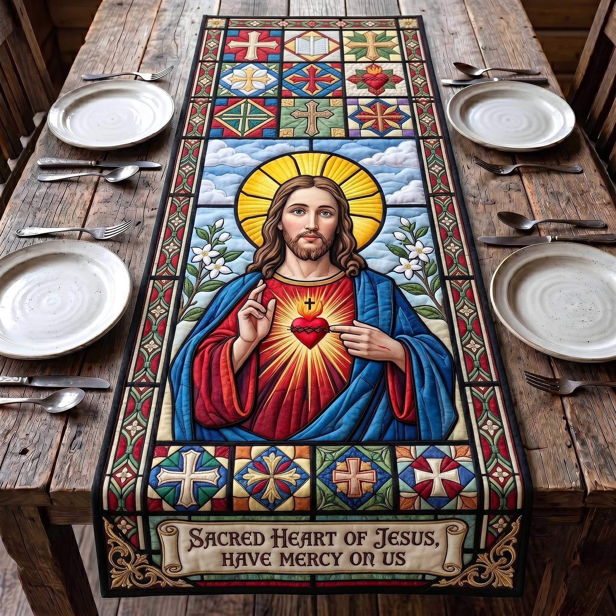 Faithful Savior Quilted Table Runner GFTOTP19745