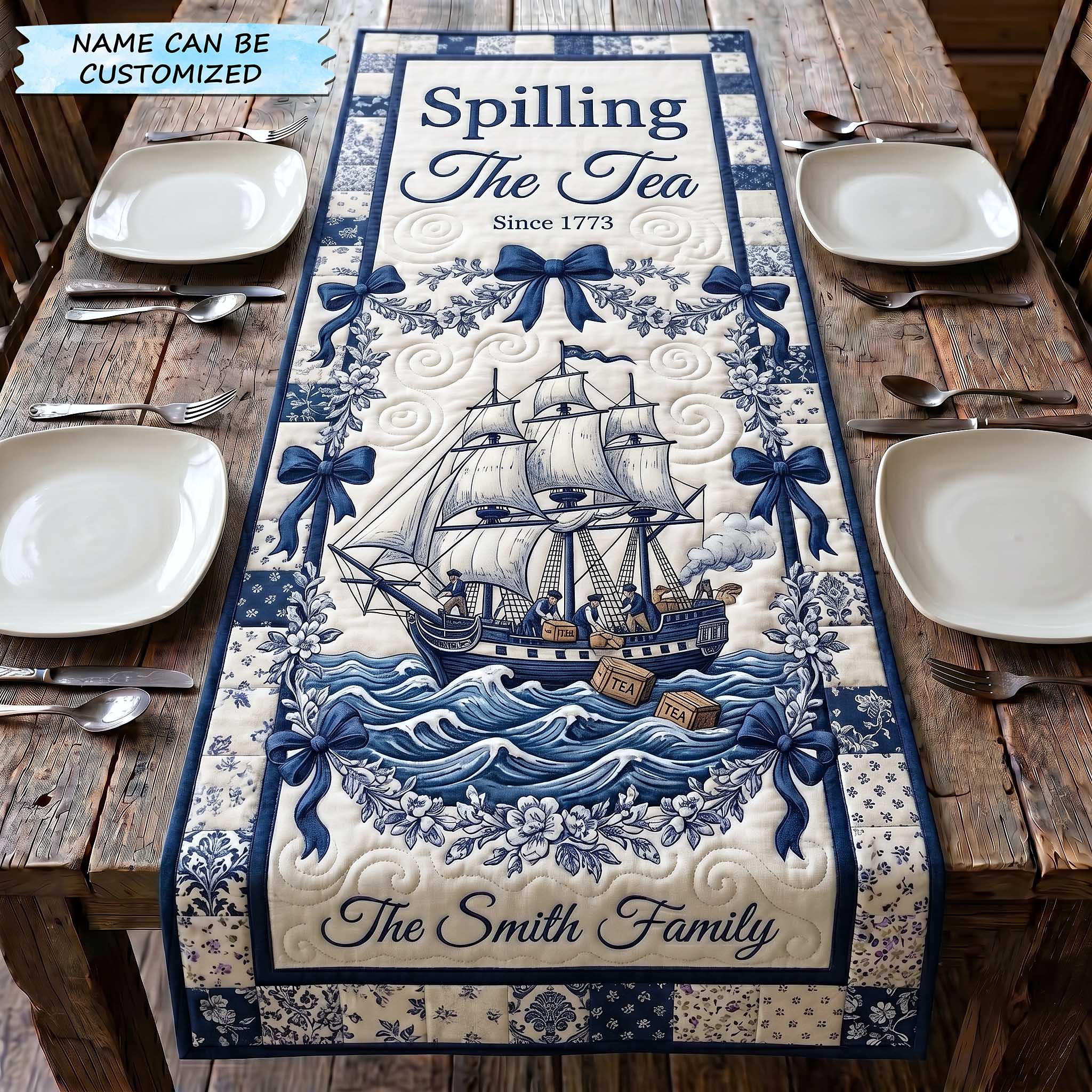 Liberty Tea Quilted Table Runner QTCUZ GFTOTP19748