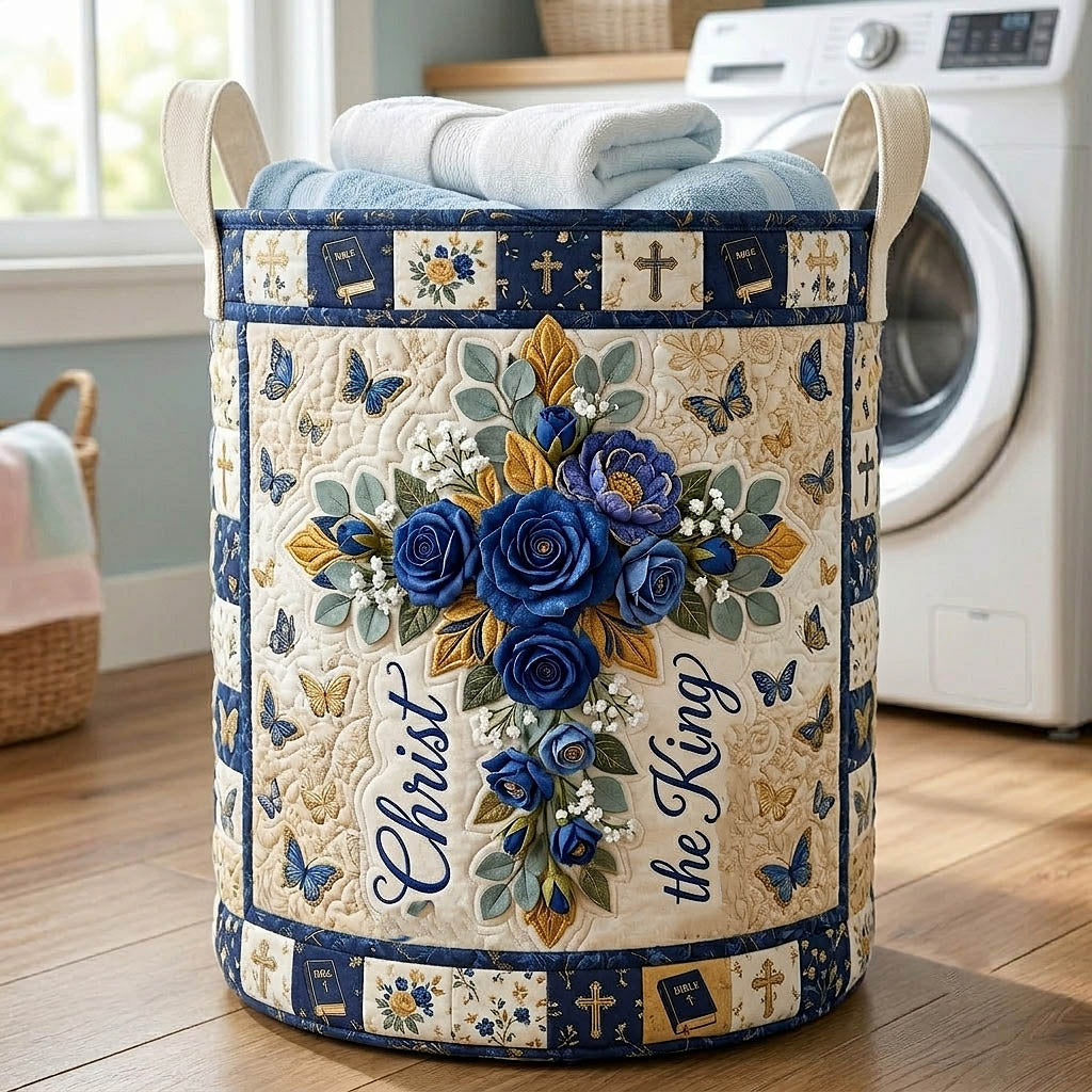Amazing Grace Quilted Laundry Basket GFTOTP19757