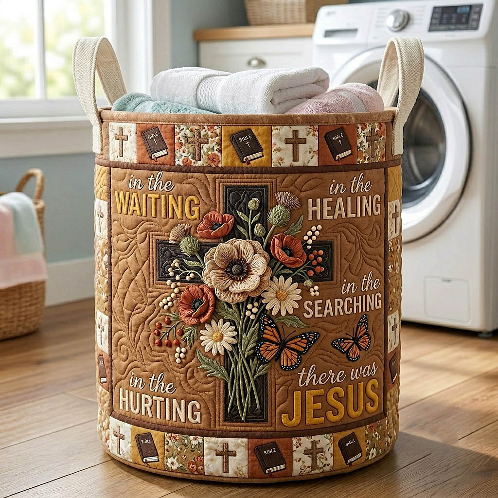 Amazing Grace Quilted Laundry Basket GFTOTP19758