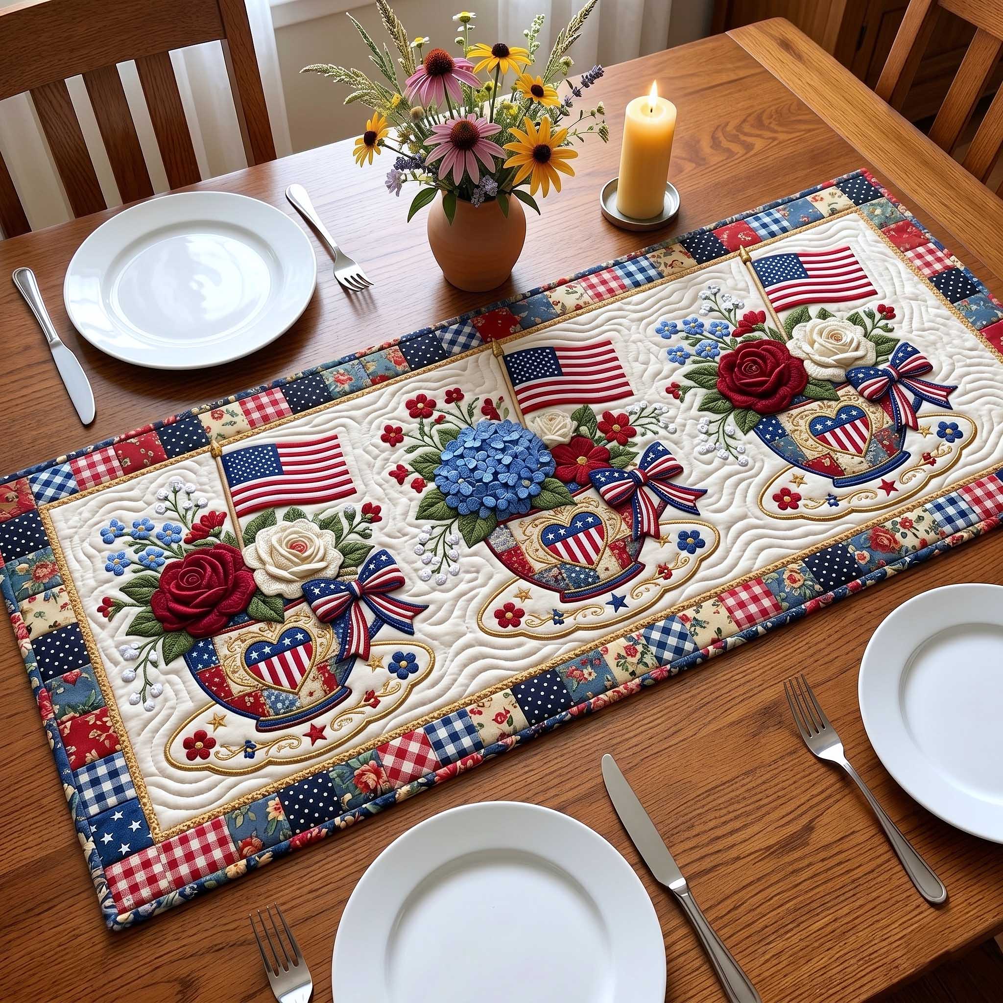 Liberty Blooms Quilted Table Runner GFTOTP19836