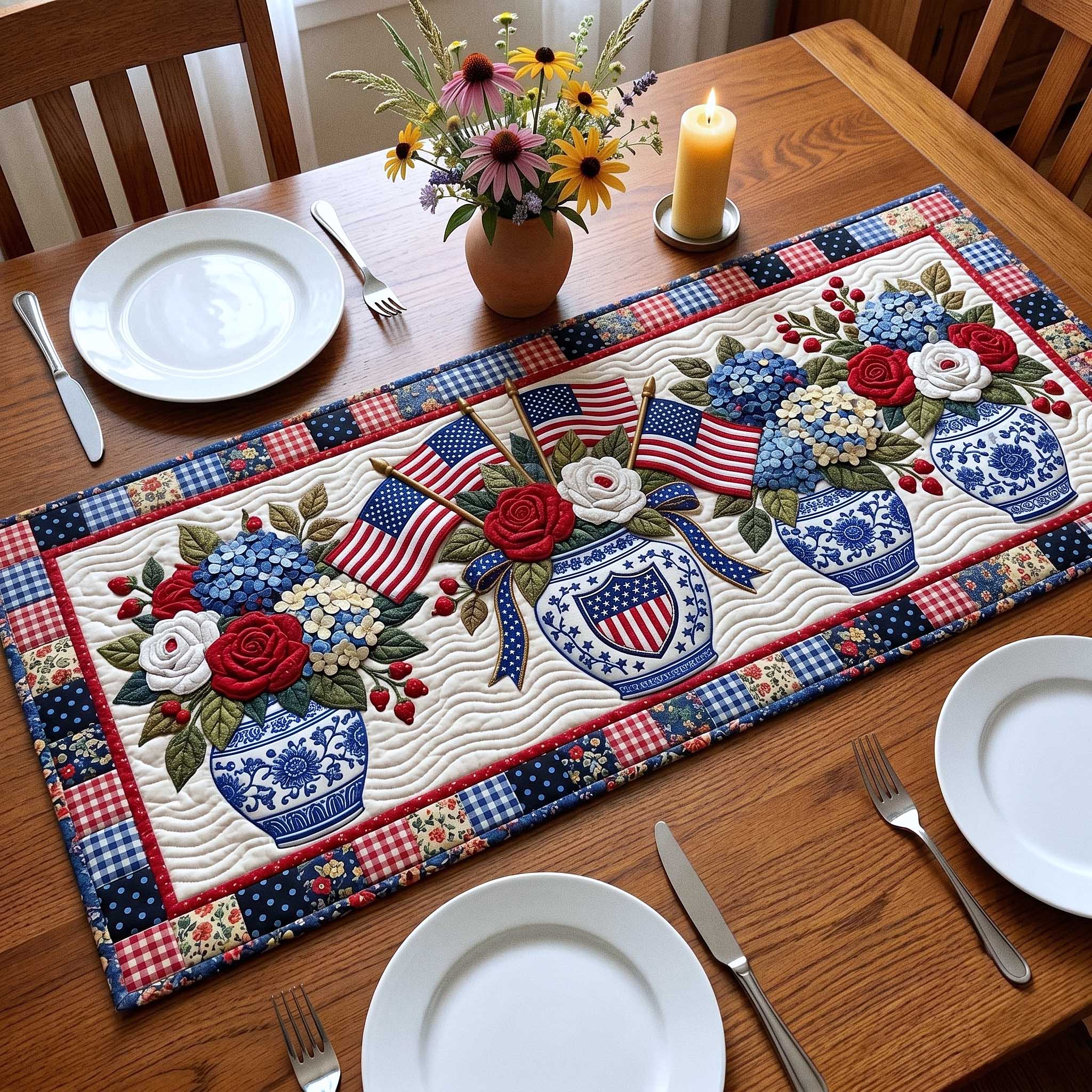 Liberty Blooms Quilted Table Runner GFTOTP19837
