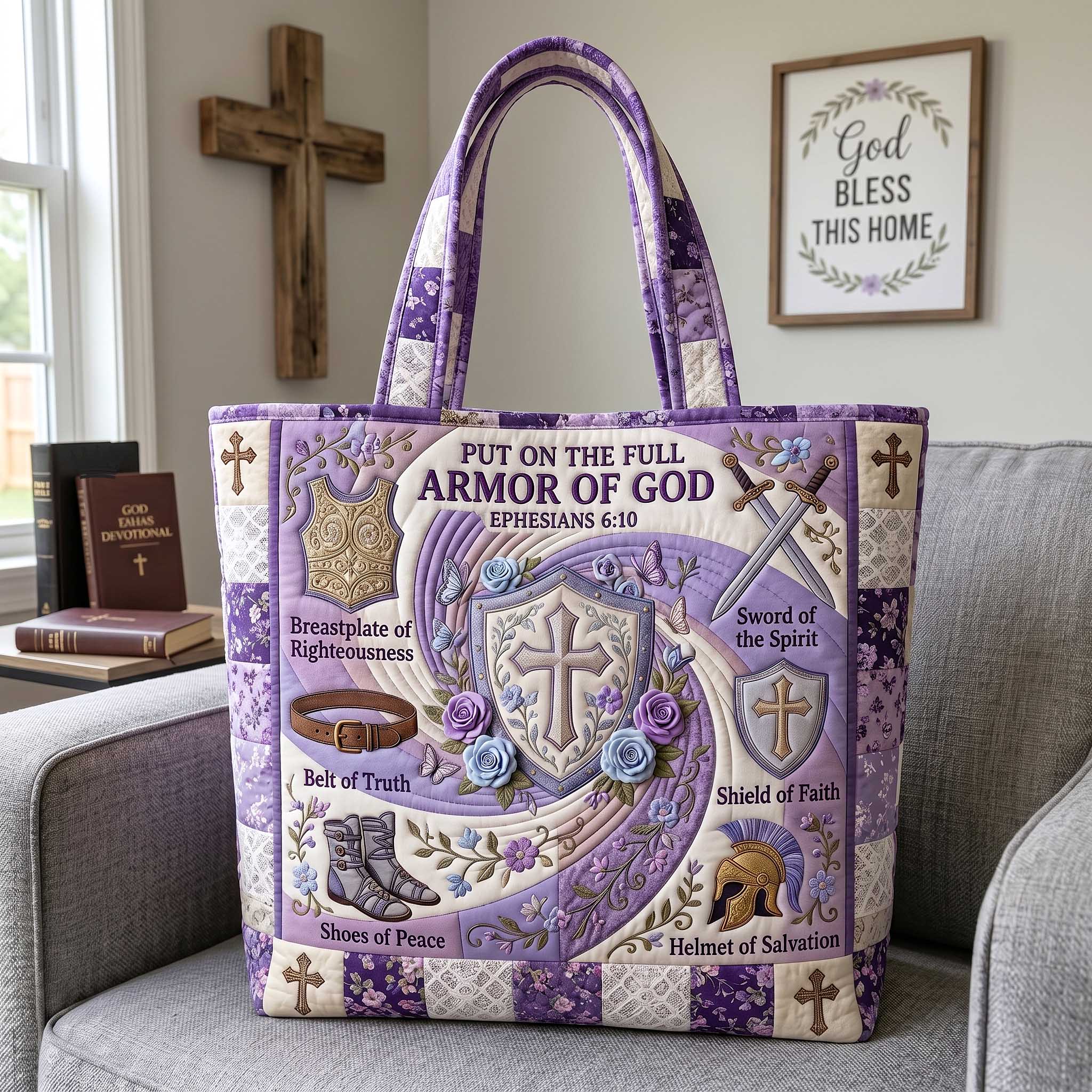 Full Armor Of God Quilted Tote Bag GFTOTP20033
