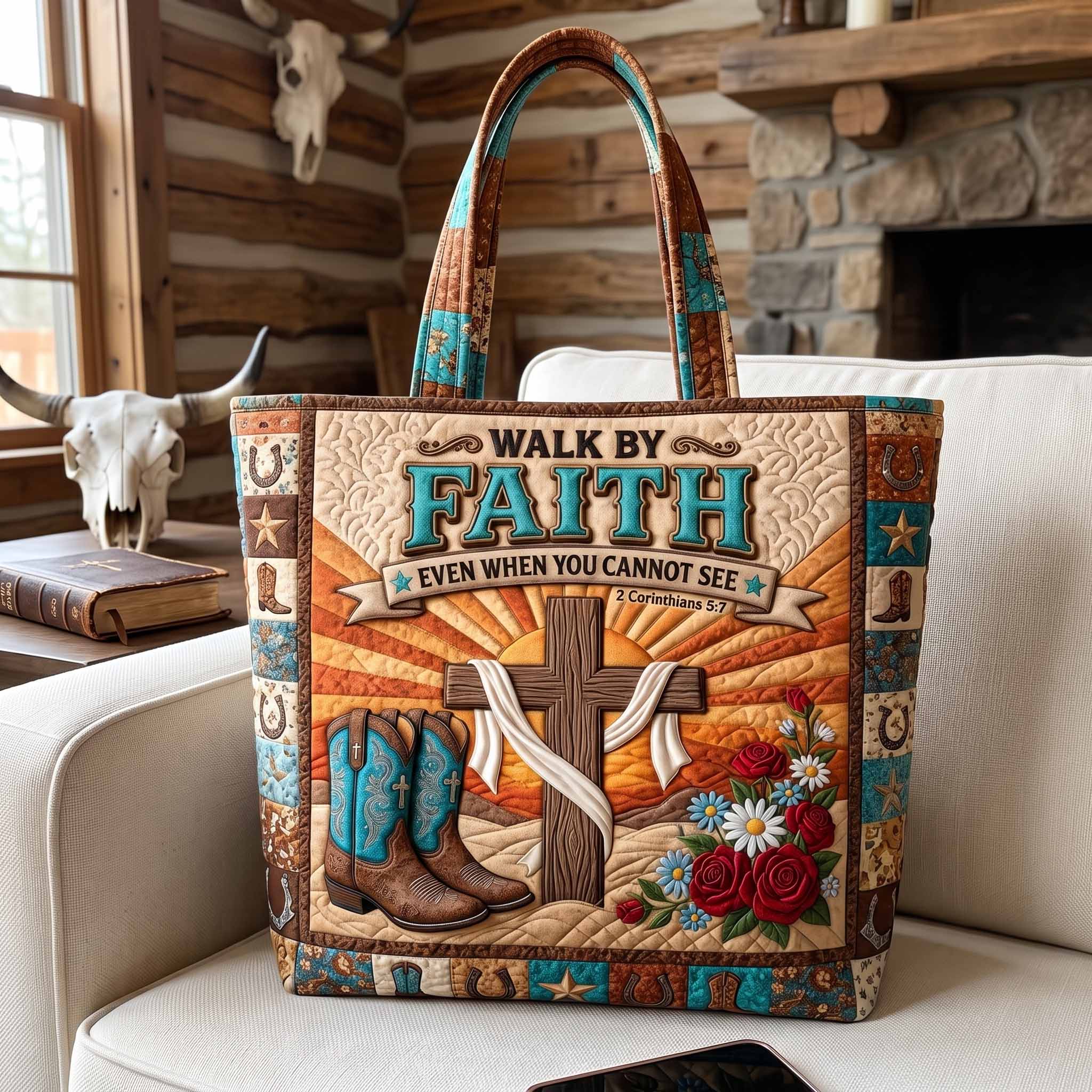 Western Grace Quilted Tote Bag GFTOTP20061