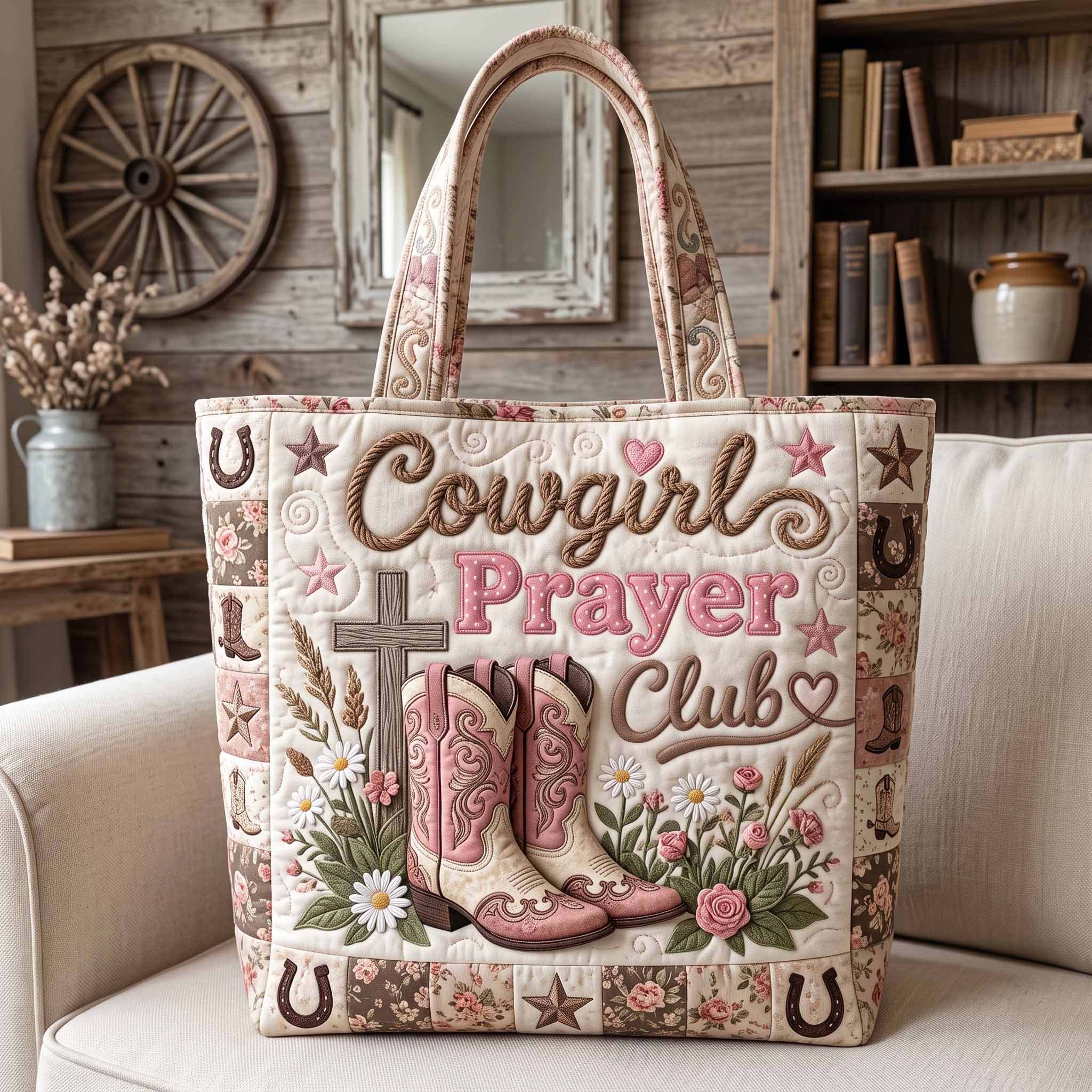 Western Grace Quilted Tote Bag GFTOTP20062