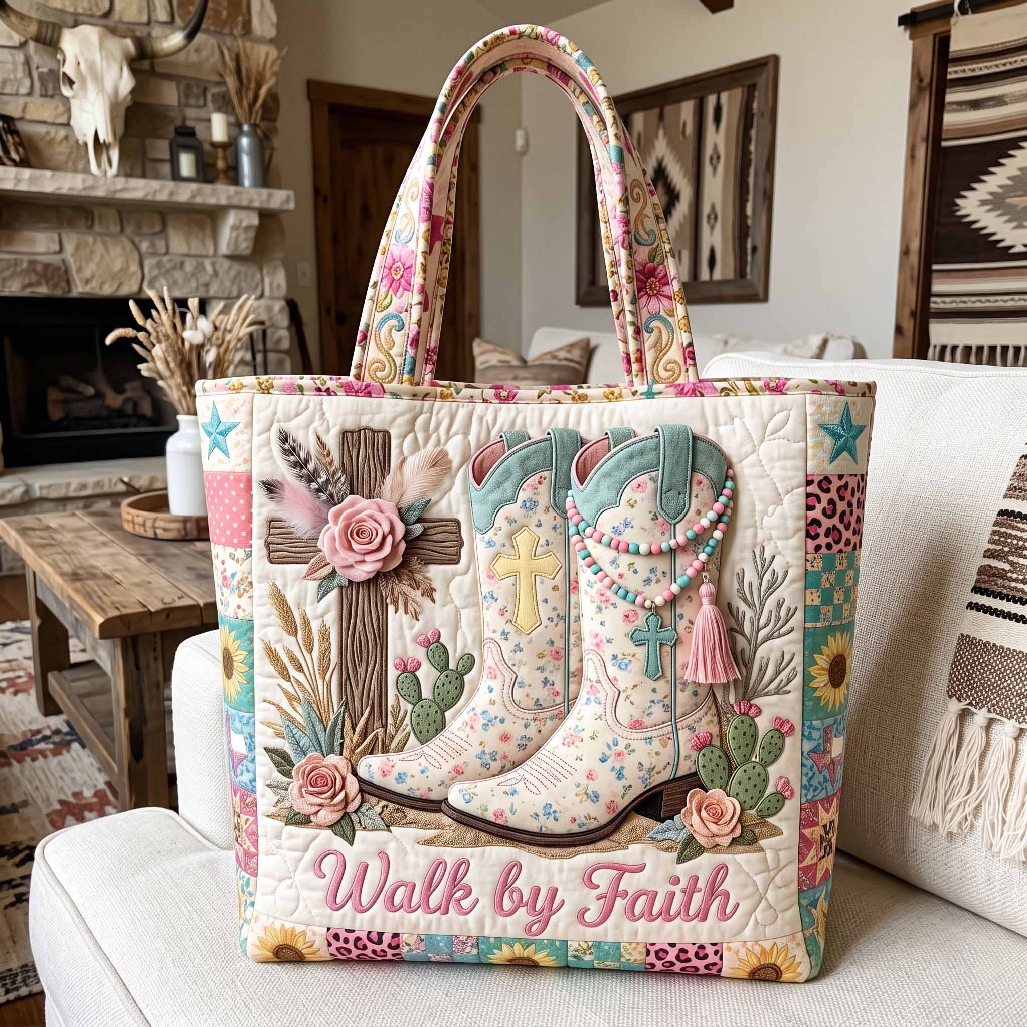 Western Grace Quilted Tote Bag GFTOTP20063