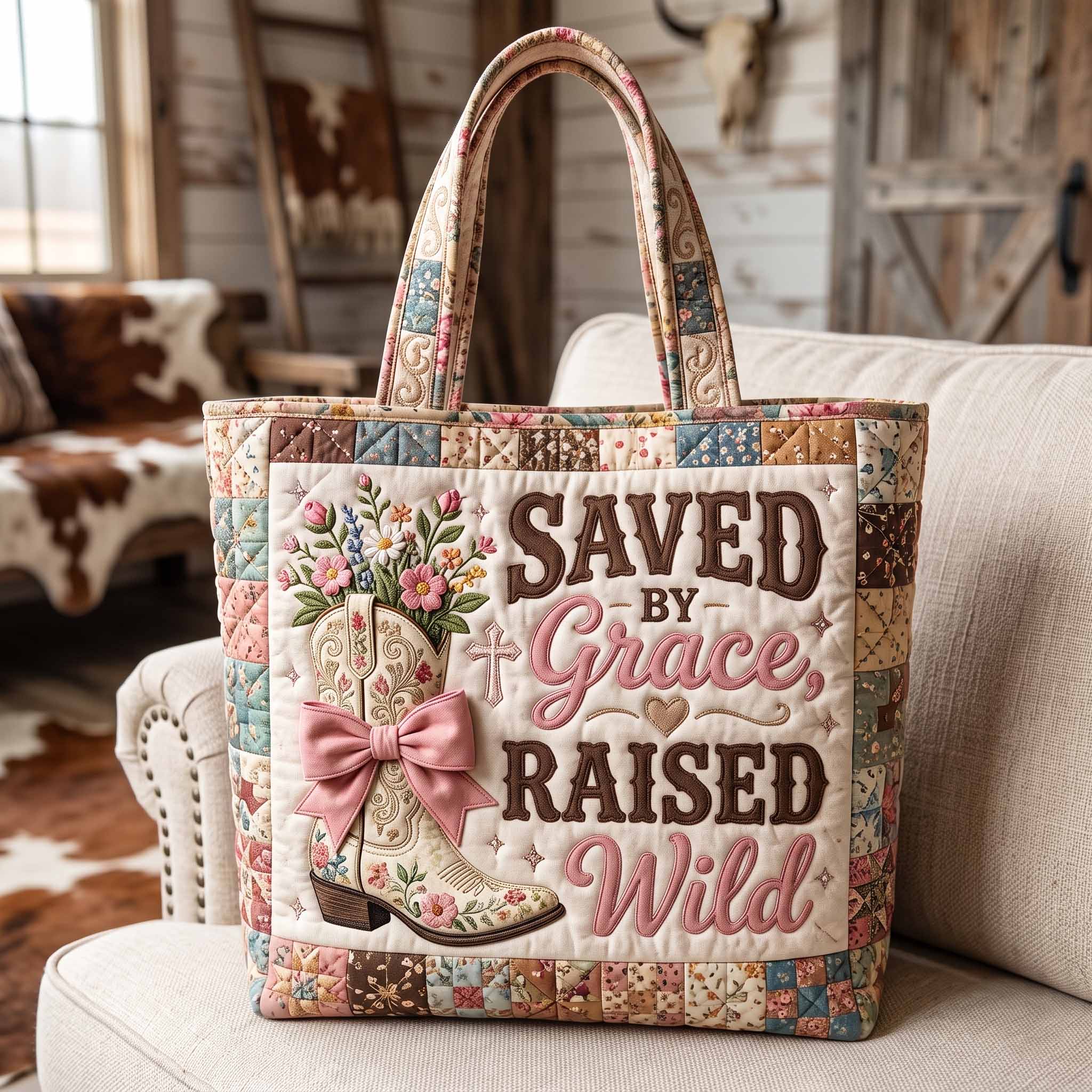 Western Grace Quilted Tote Bag GFTOTP20064
