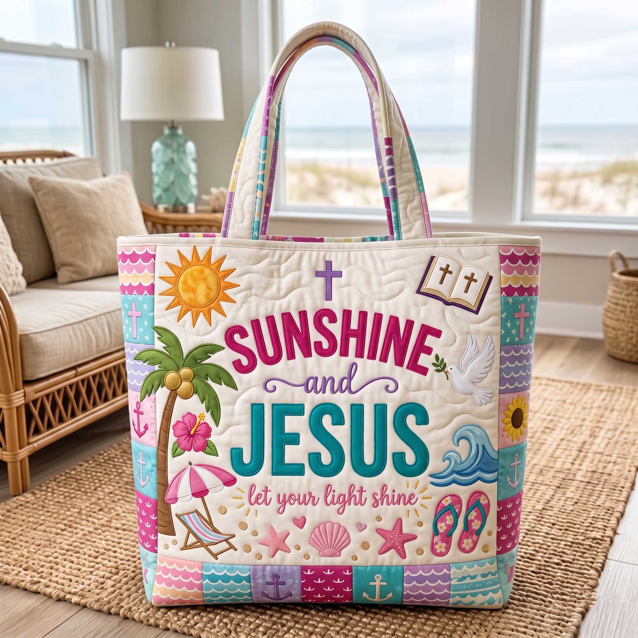 Ocean Grace Quilted Tote Bag GFTOTP20132
