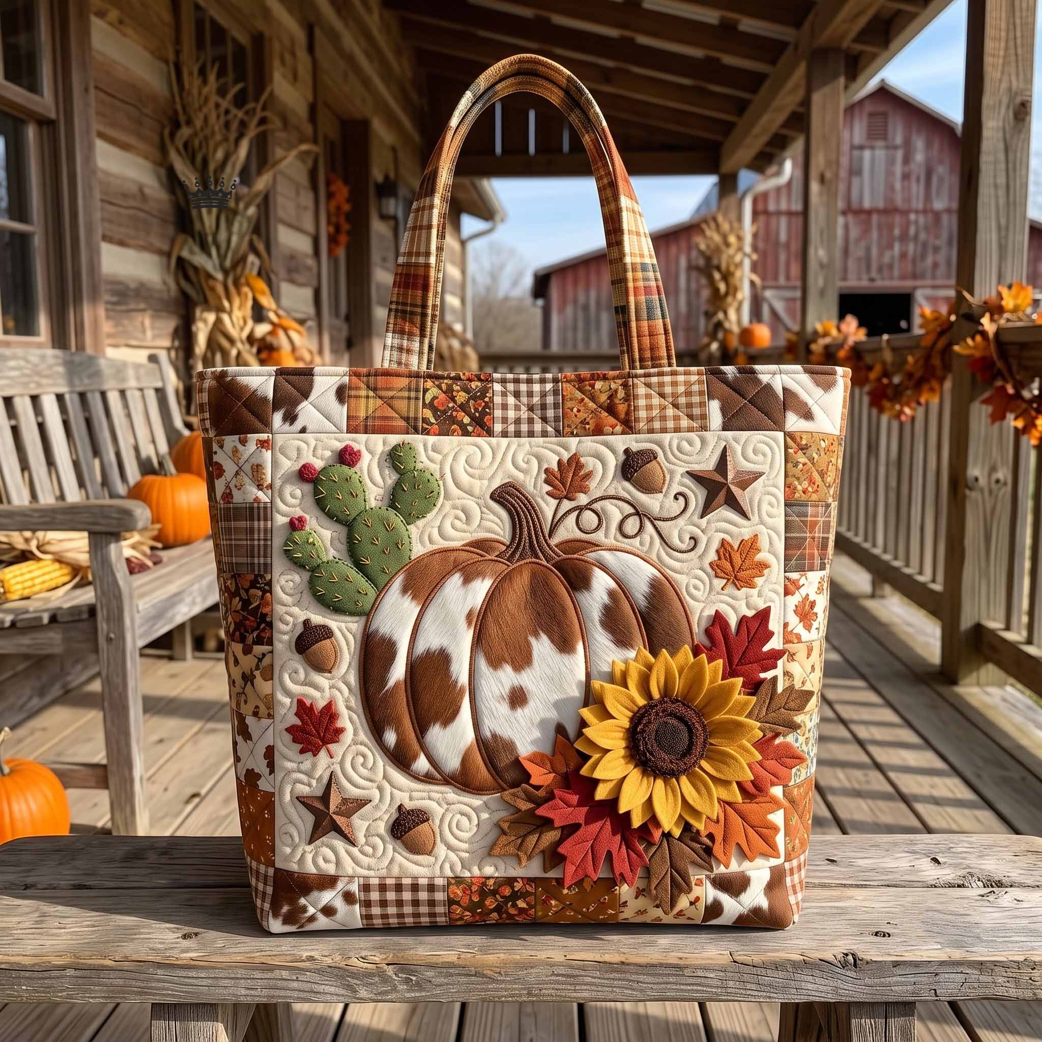 Pumpkin Bliss Quilted Tote Bag GFTOTP20227