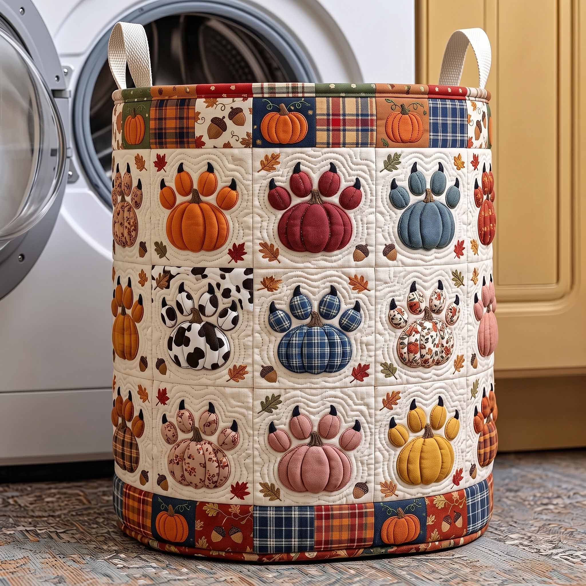 Halloween Paws Quilted Laundry Basket GFTOTP20316