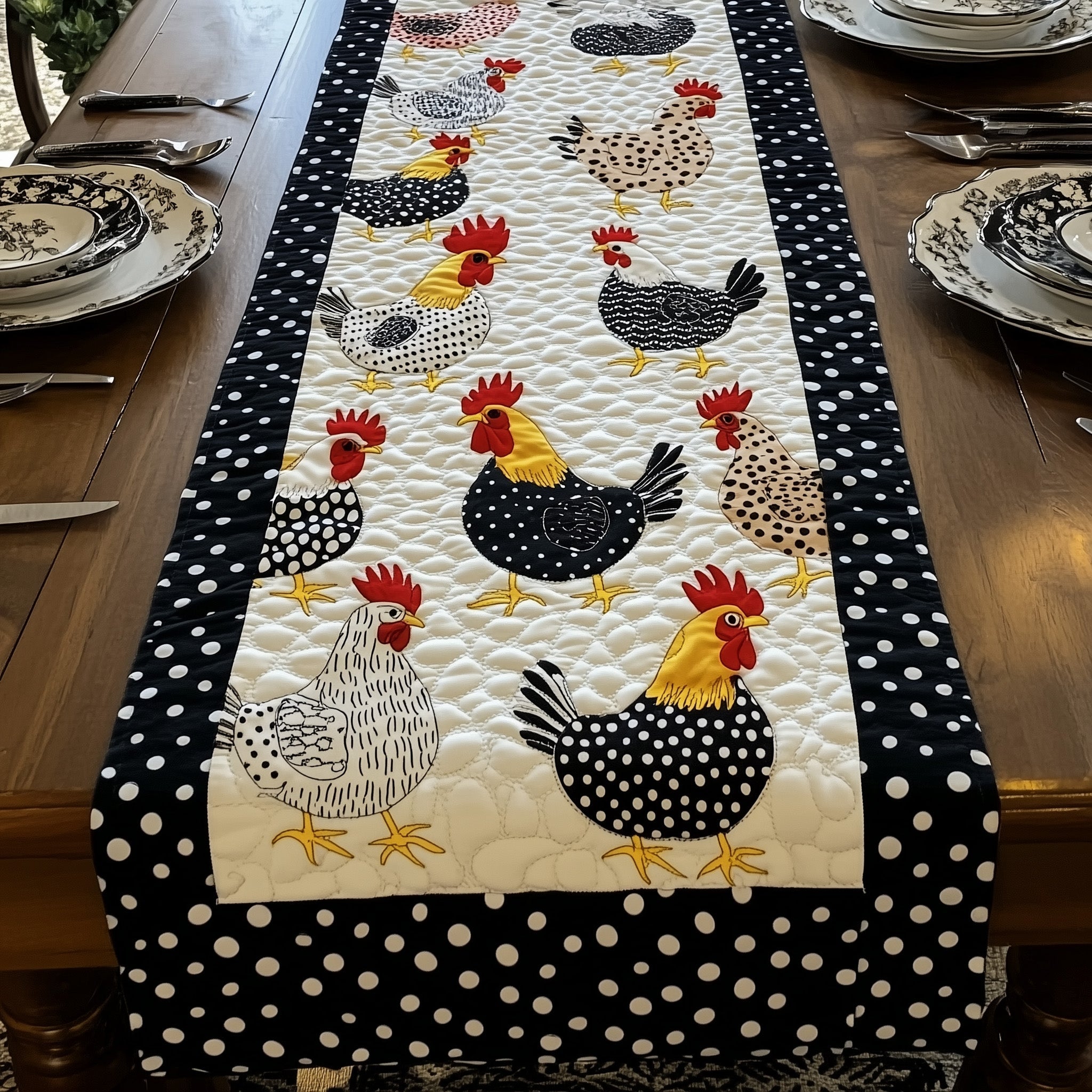 Whimsy Hen Quilted Table Runner GFTOTP6469