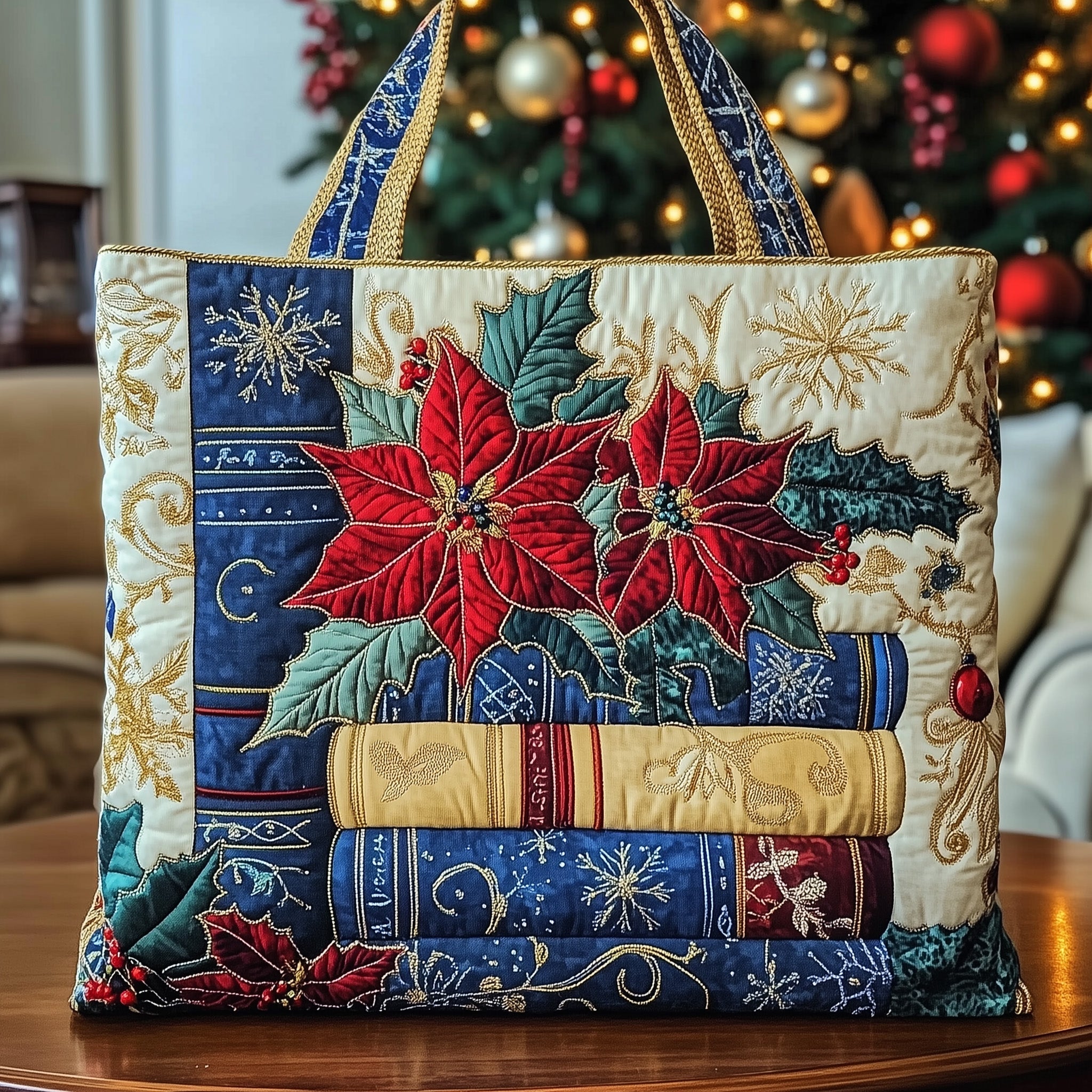 Bookish Quilted Tote Bag GFTOTP8999
