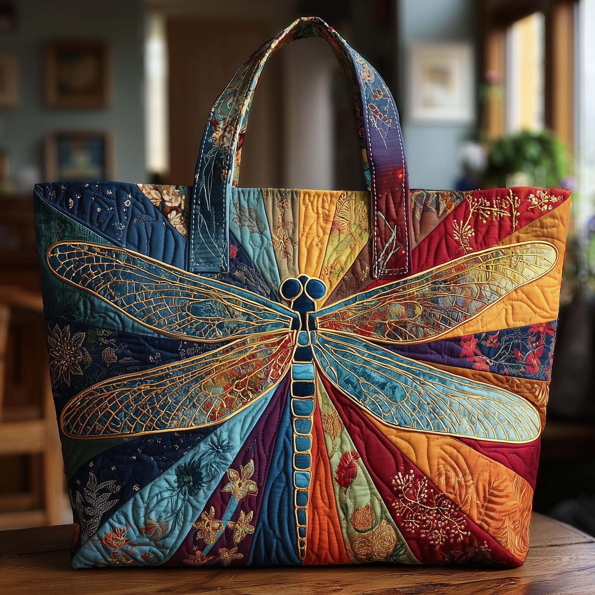 Enchanted Dragonfly Quilted Tote Bag GFTOTP9109