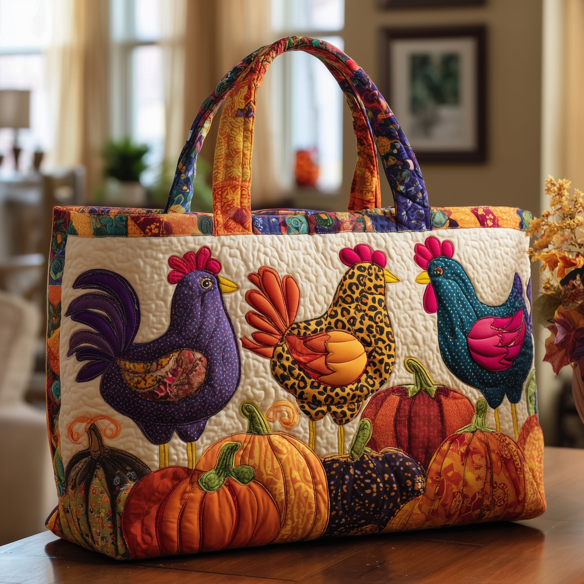 Autumn Coop Charm Quilted Tote Bag GFTOTP9889