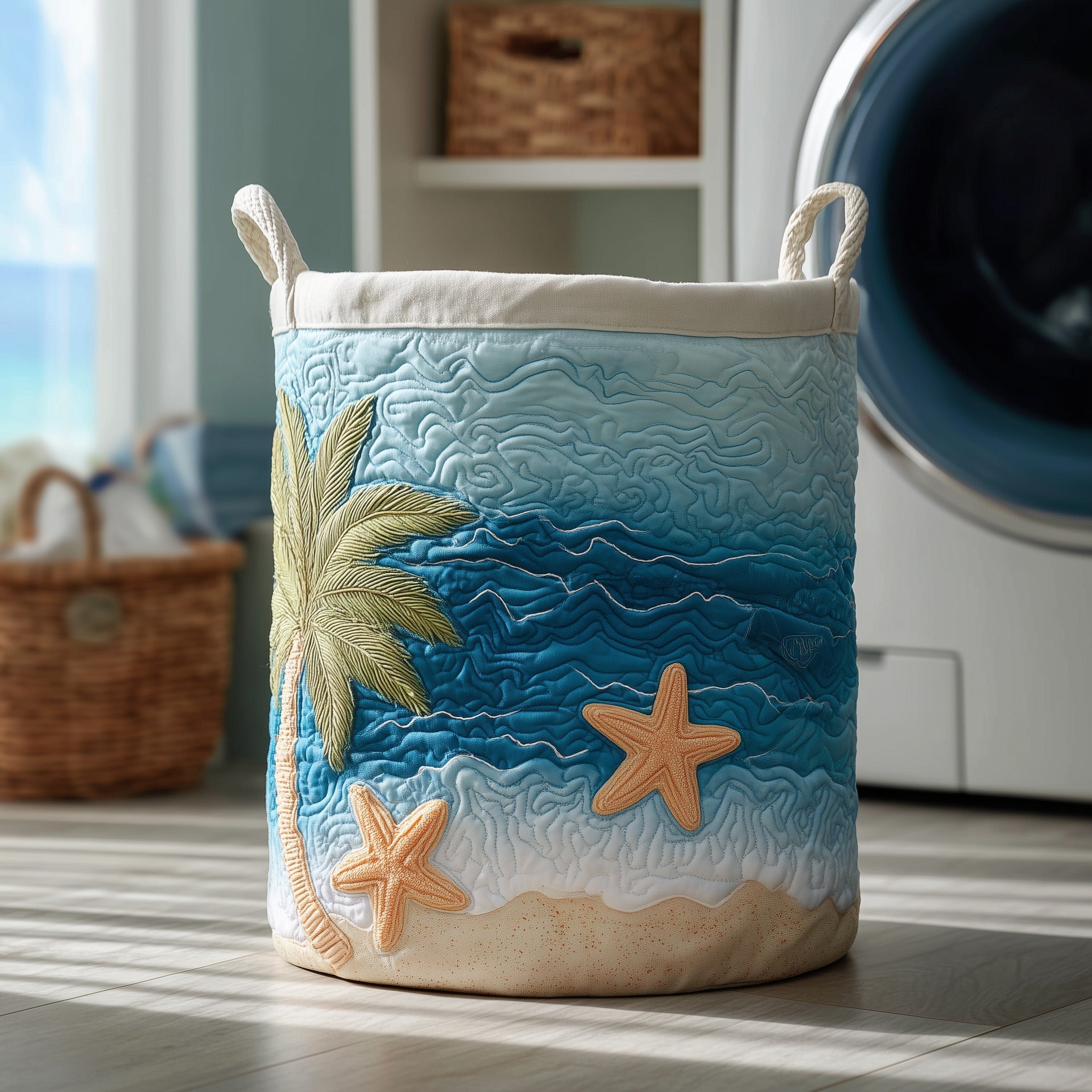 Blue Coast Quilted Laundry Basket GFTOXM143