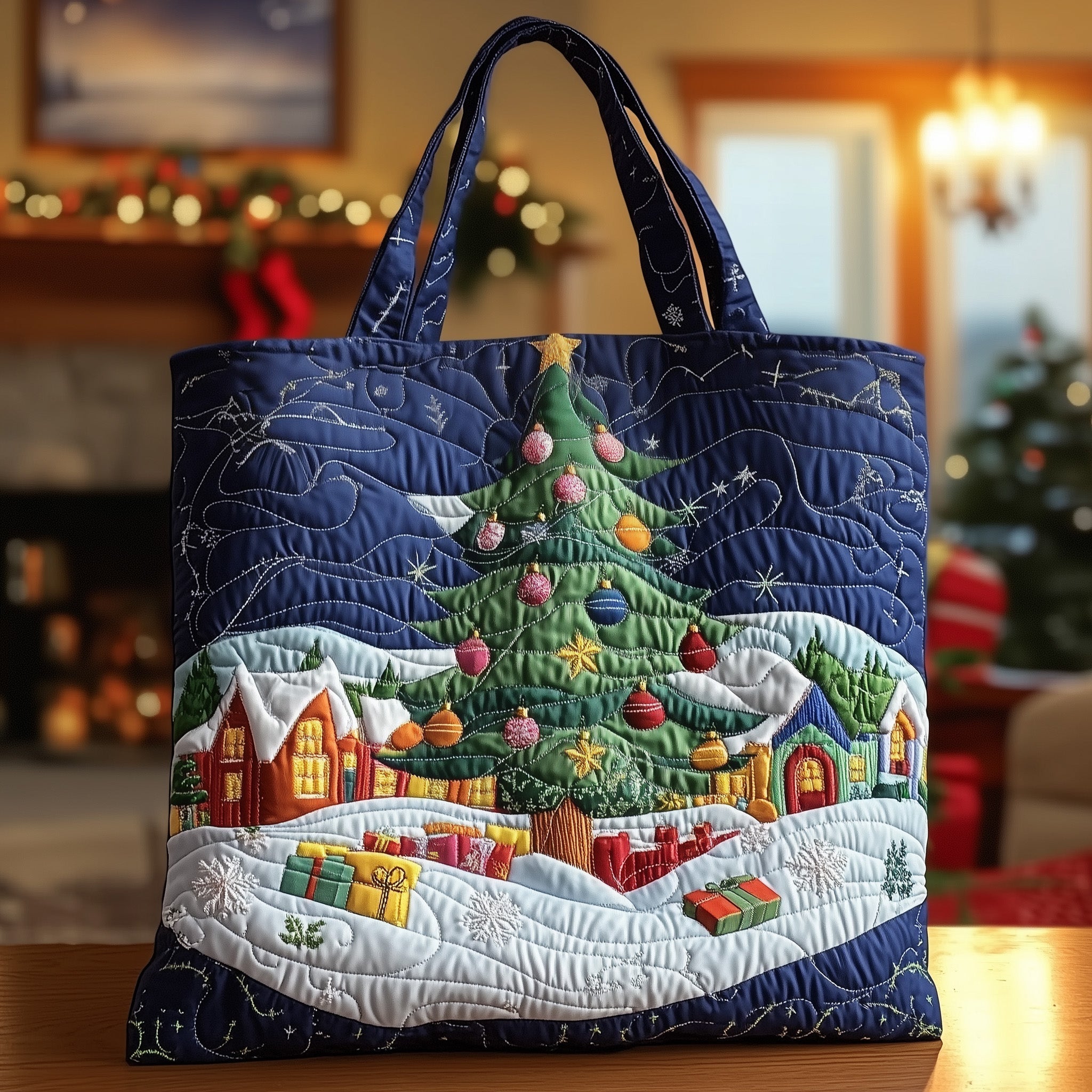 Christmas Quilted Tote Bag GFTOXM217