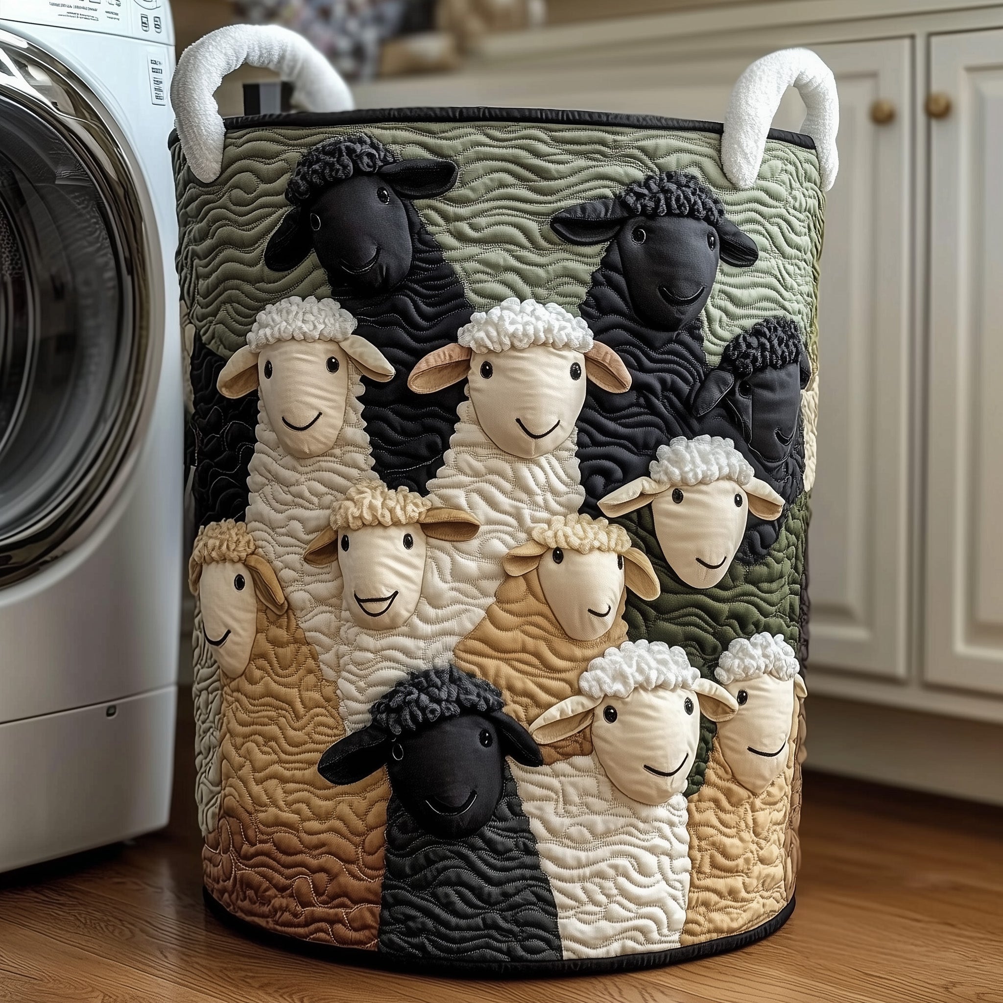 Sheep Quilted Laundry Basket GFTOXM227